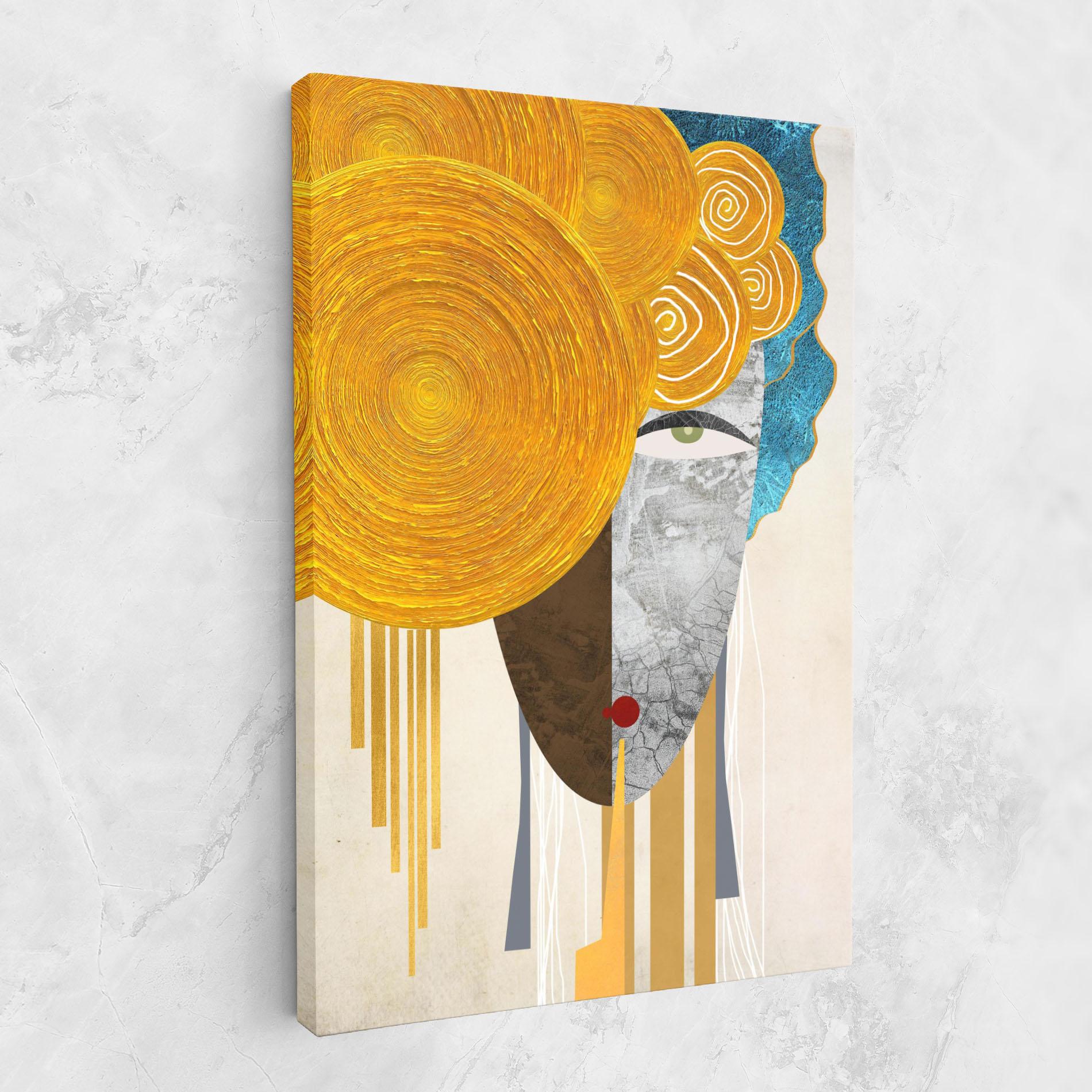 Leinwandbild Abstract Grey Face 1 mockup 1