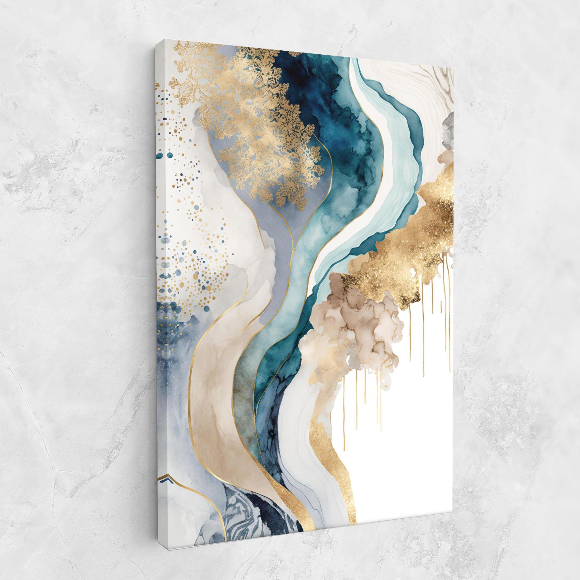 Leinwandbild Light Blue Waves mockup 1