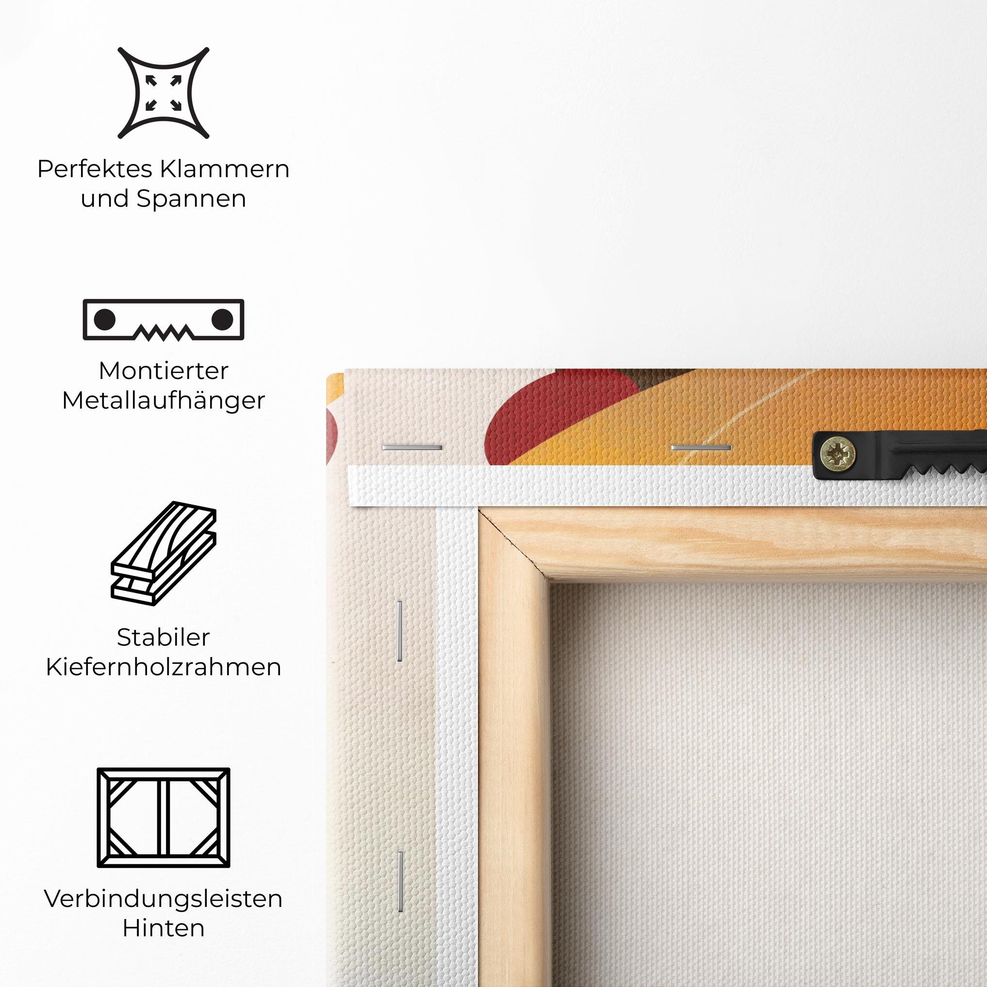 Leinwandbild Abstract Orange Face mockup 5