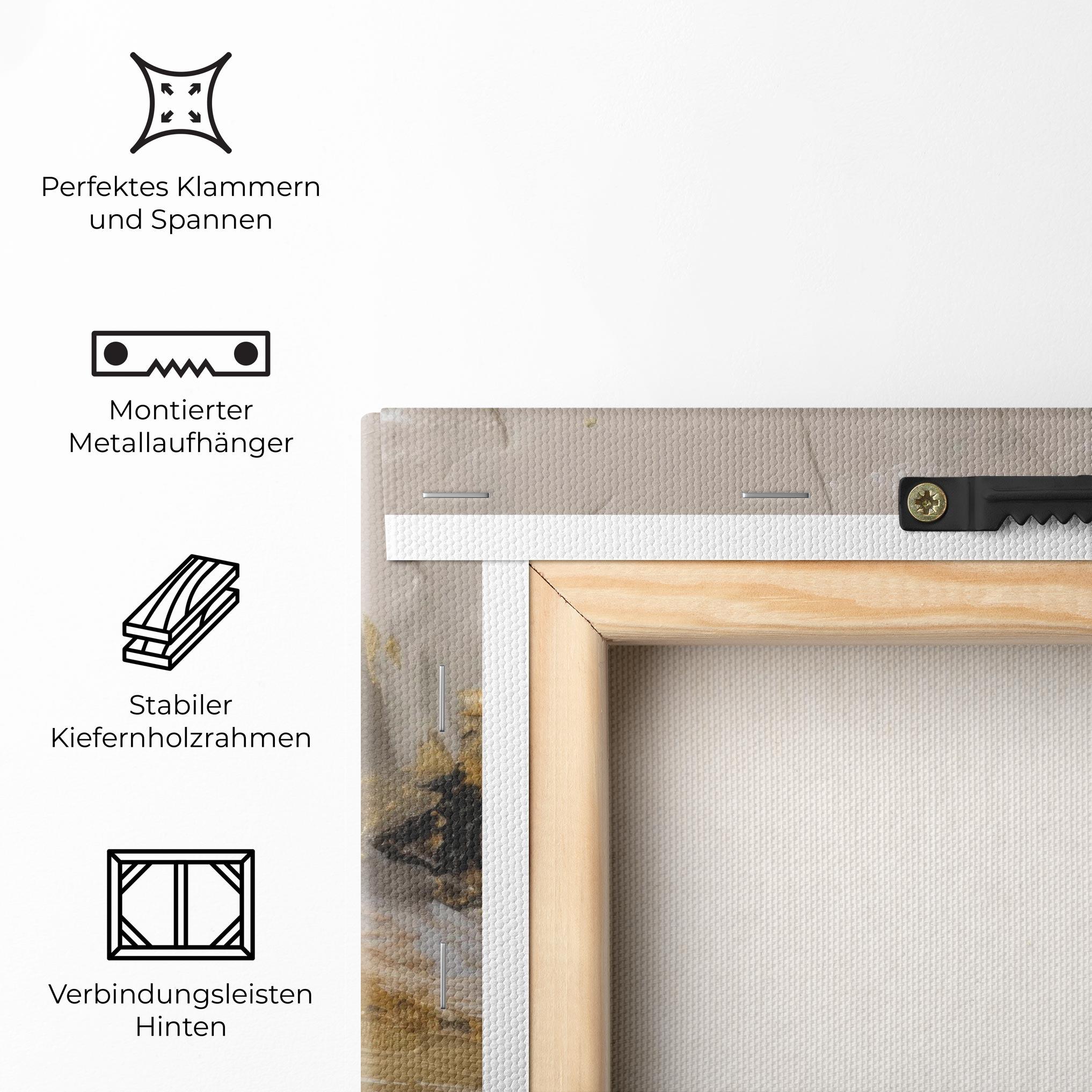 Leinwandbild Abstract White Waves mockup 5