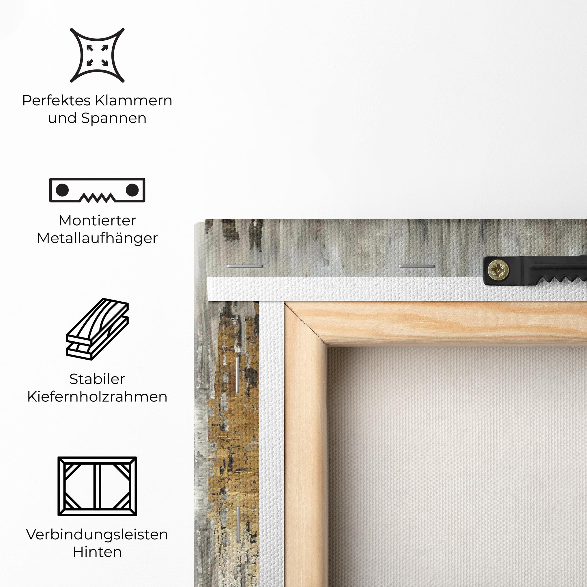 Leinwandbild Acrylic Silver Paint mockup 5