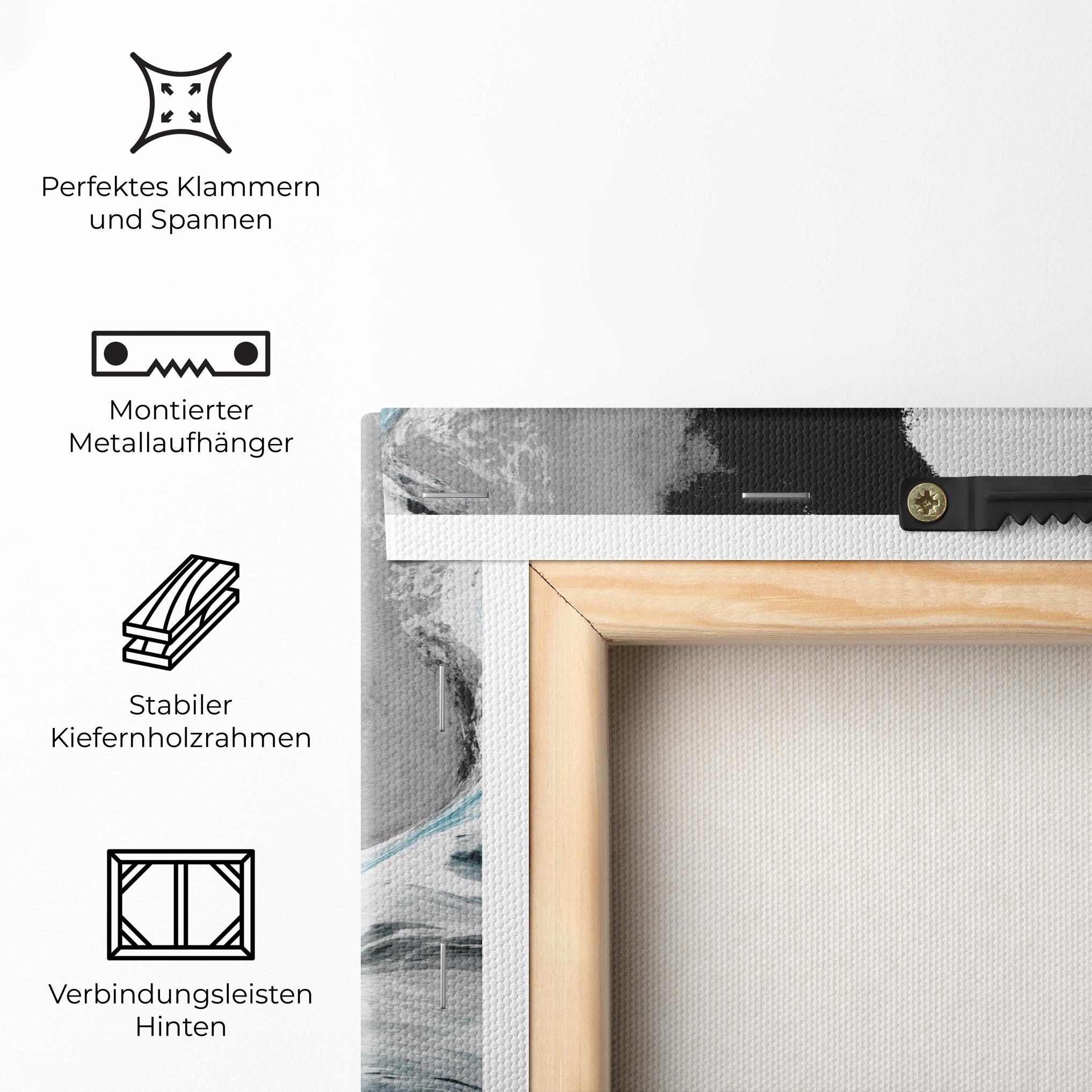 Leinwandbild Beautiful Abstract Wave mockup 5