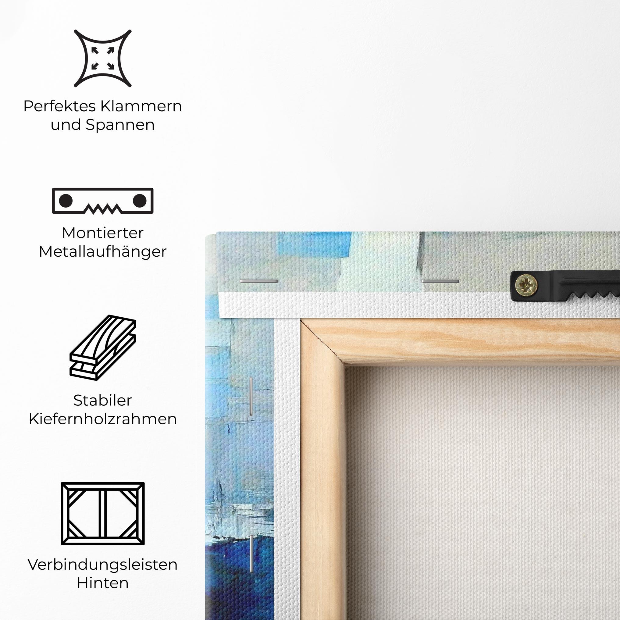 Leinwandbild Blue Gray Color mockup 5