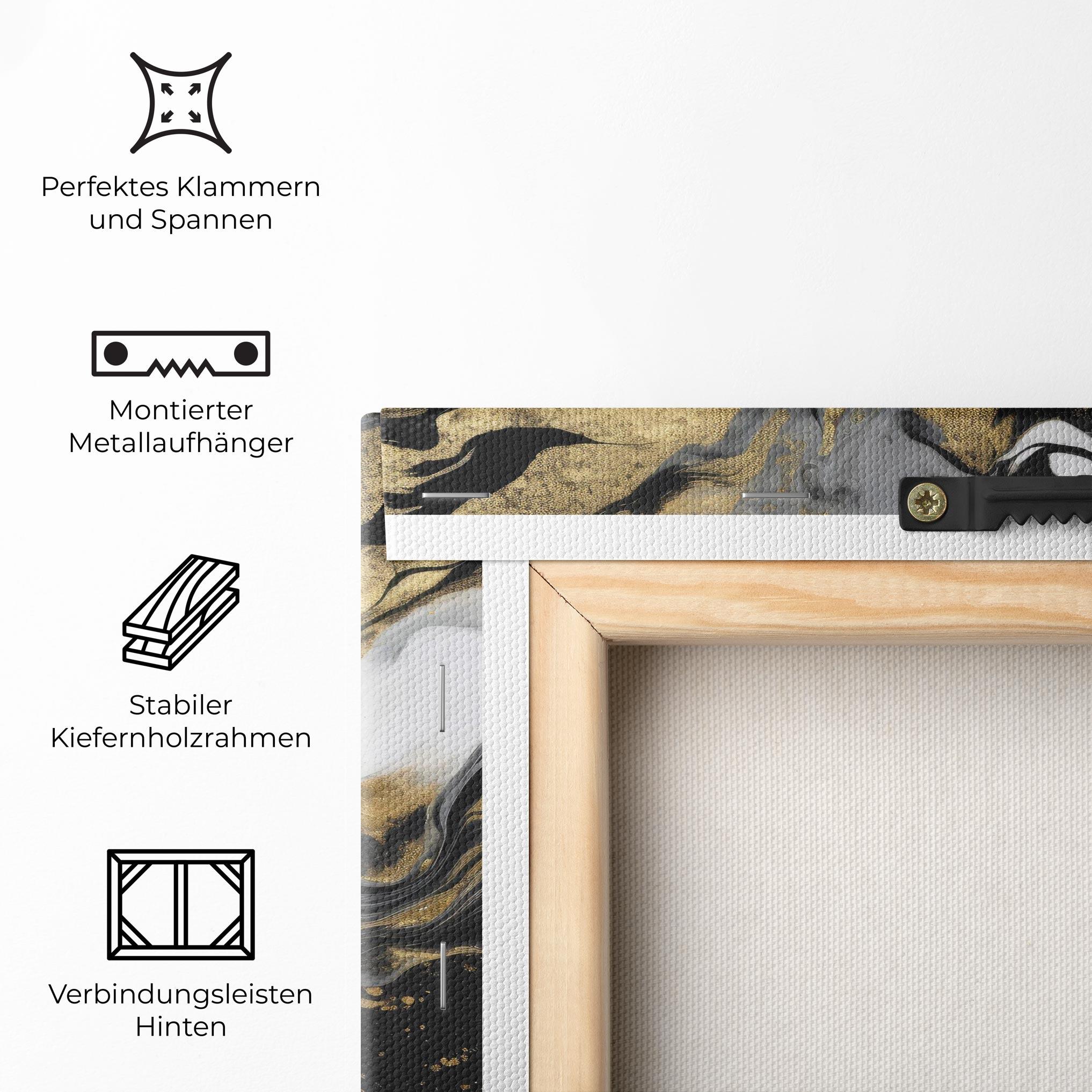 Leinwandbild Gold Acrylic Fluid mockup 5