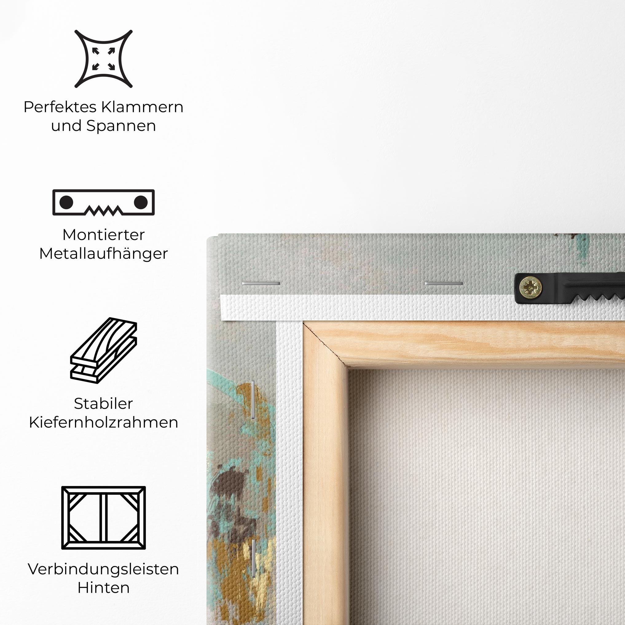 Leinwandbild Gold Spiral Points mockup 5