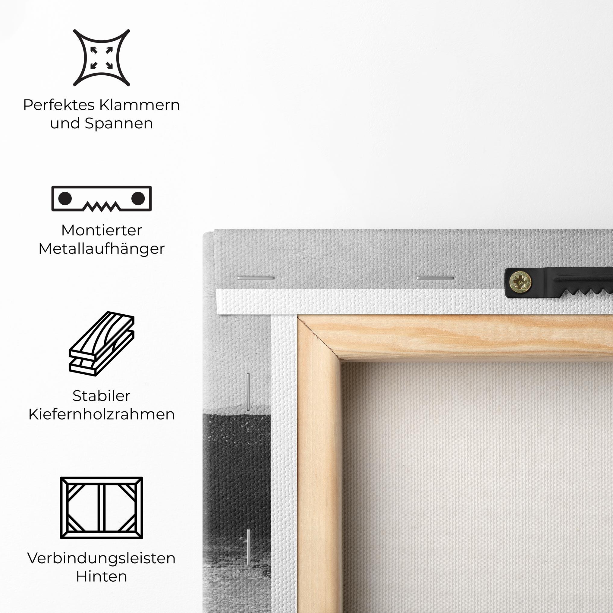 Leinwandbild Modern Circle With Gold mockup 5