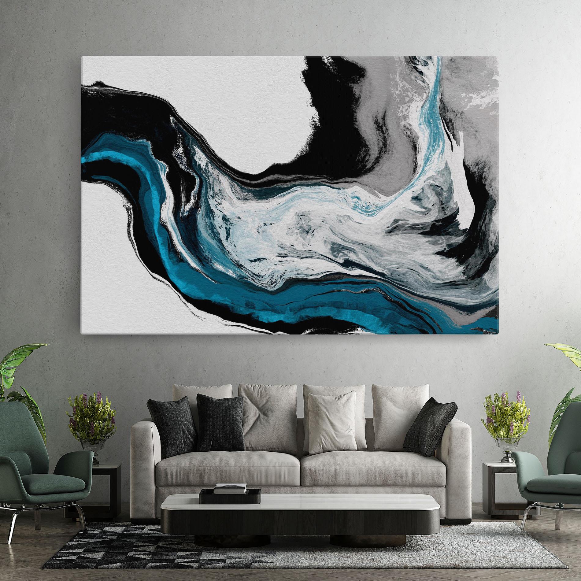 Leinwandbild Beautiful Abstract Wave mockup 7