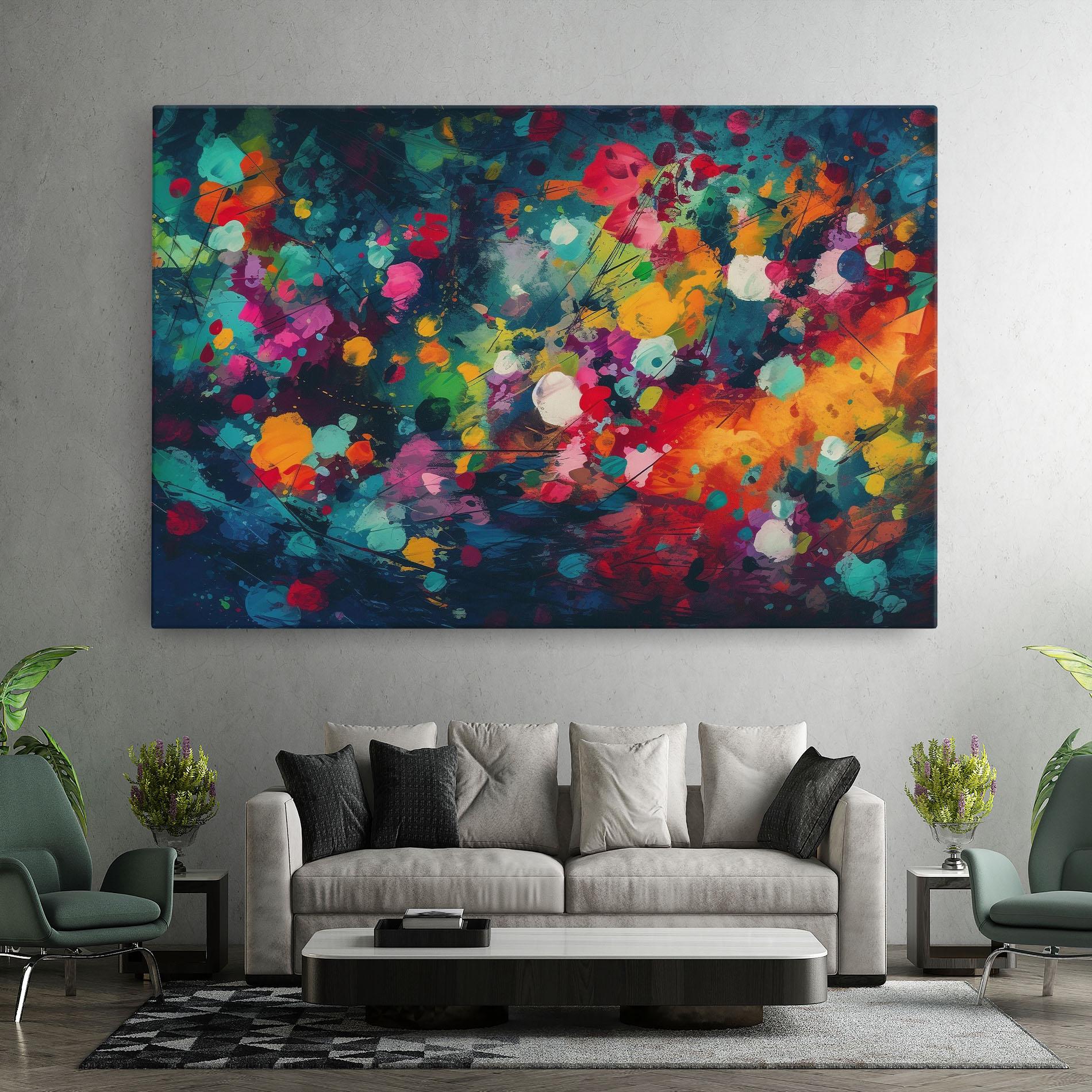 Leinwandbild Colors Blue Background mockup 7