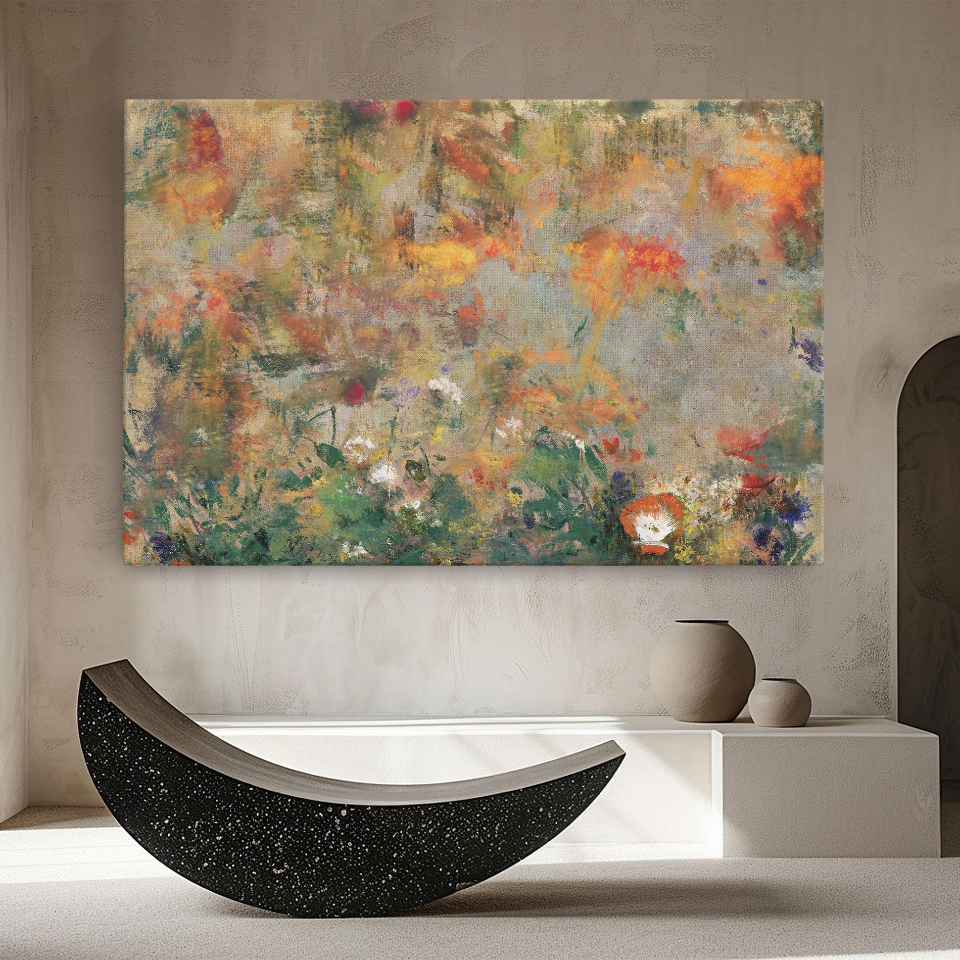 Leinwandbild Abstract Flowers mockup 8