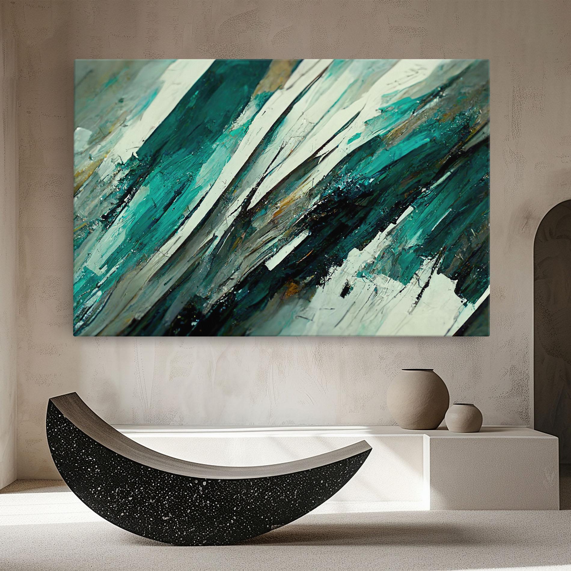 Leinwandbild Abstract Green Artwork mockup 8