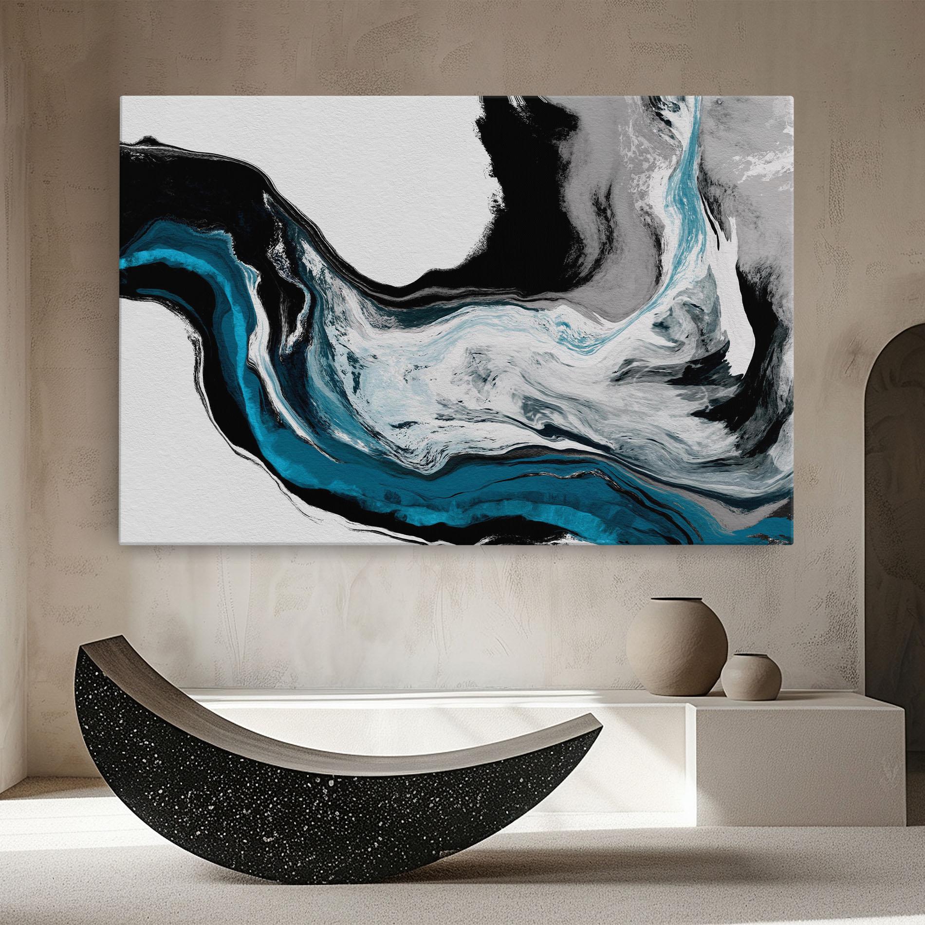 Leinwandbild Beautiful Abstract Wave mockup 8