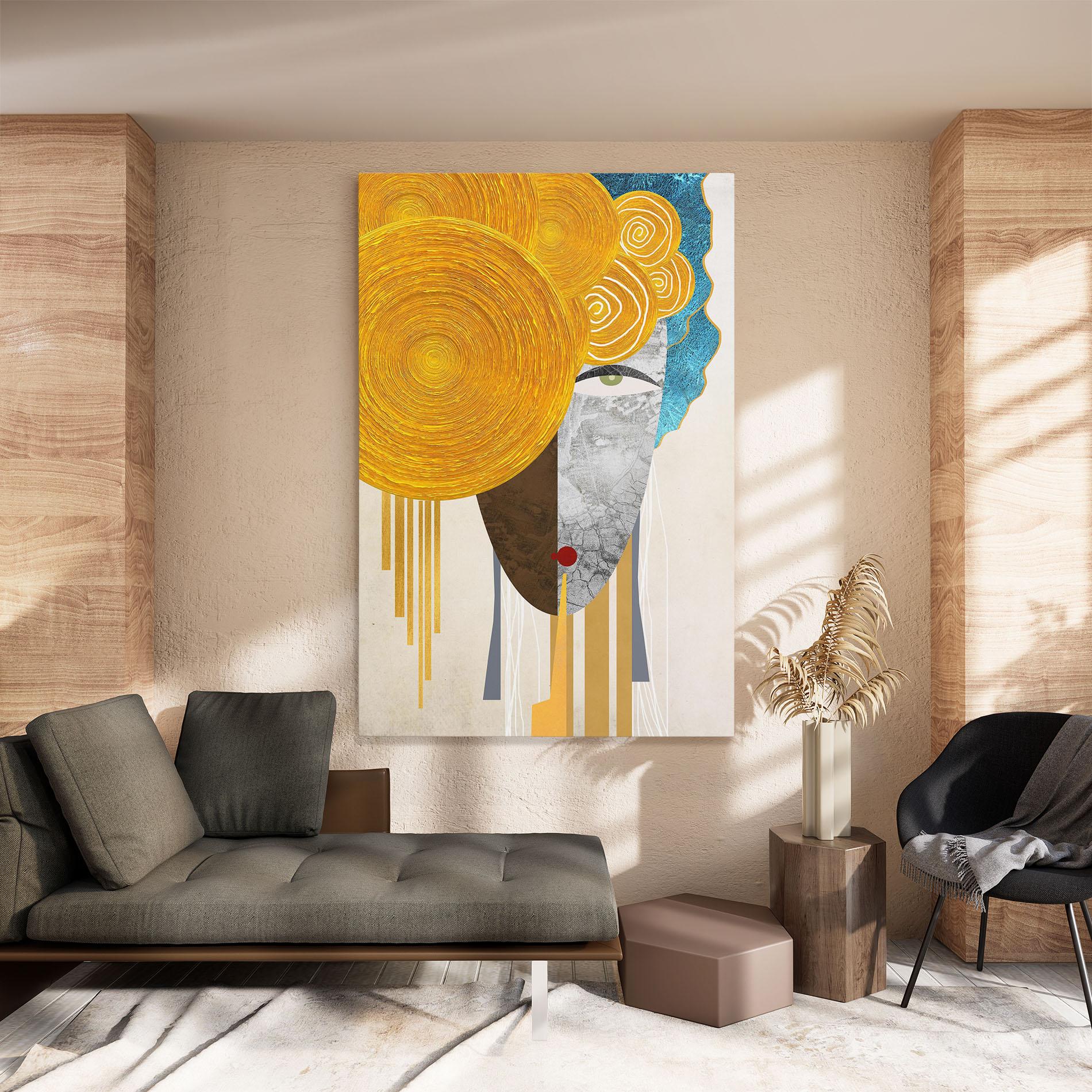 Leinwandbild Abstract Grey Face 1 mockup 8