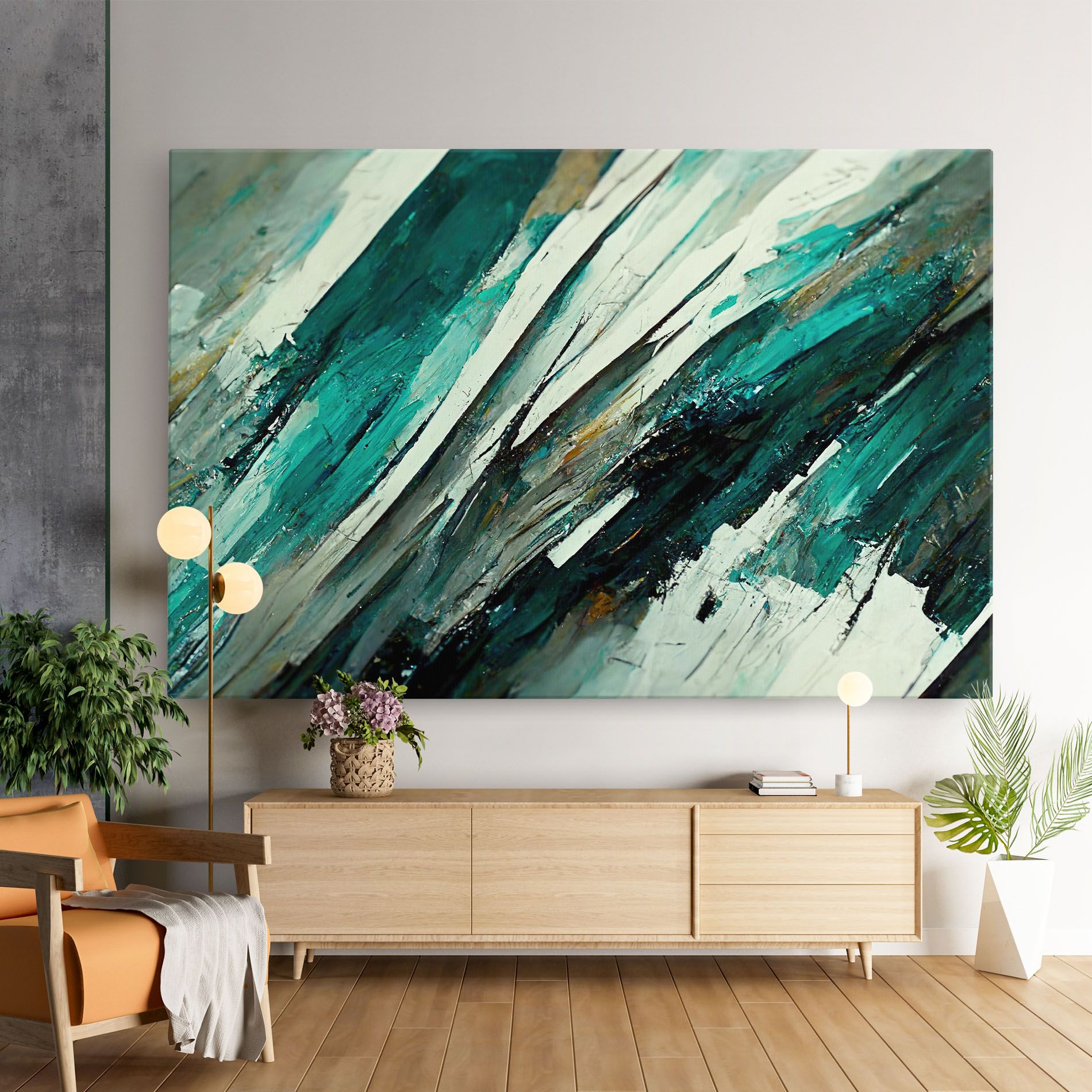 Abstract Green Artwork mockup 9