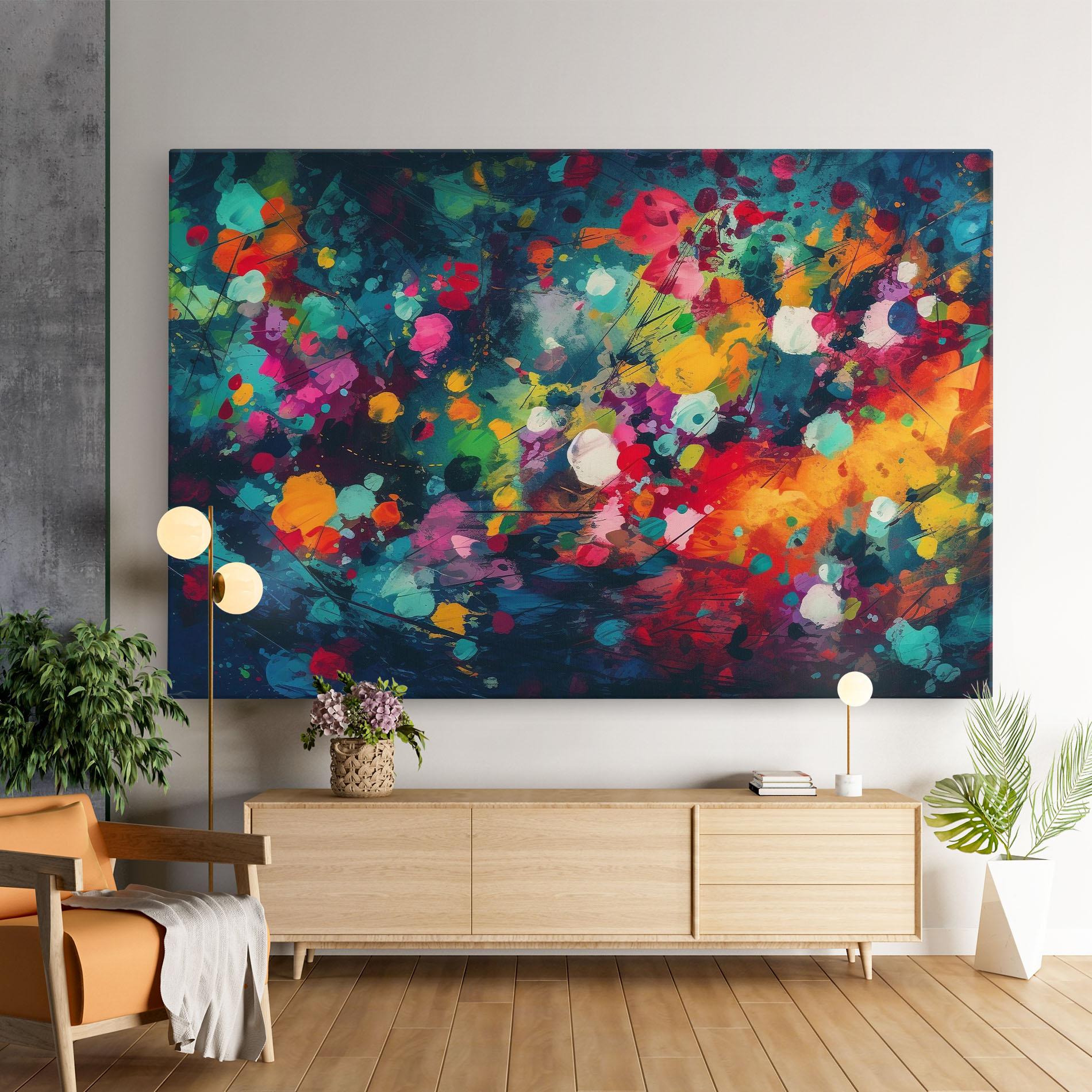 Leinwandbild Colors Blue Background mockup 9