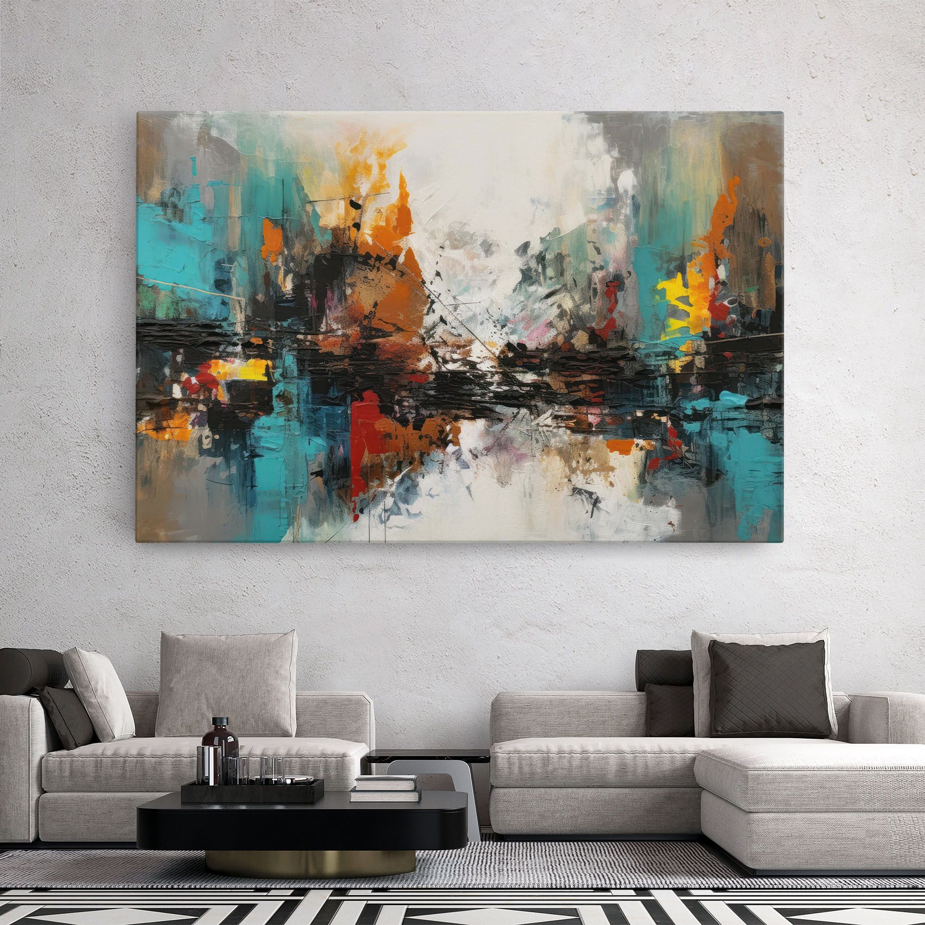 Abstract City Painting mockup 2