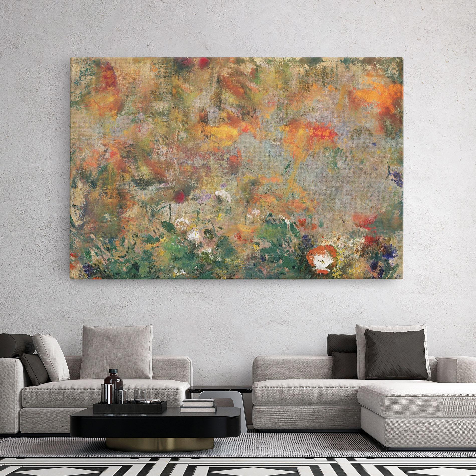 Leinwandbild Abstract Flowers mockup 2