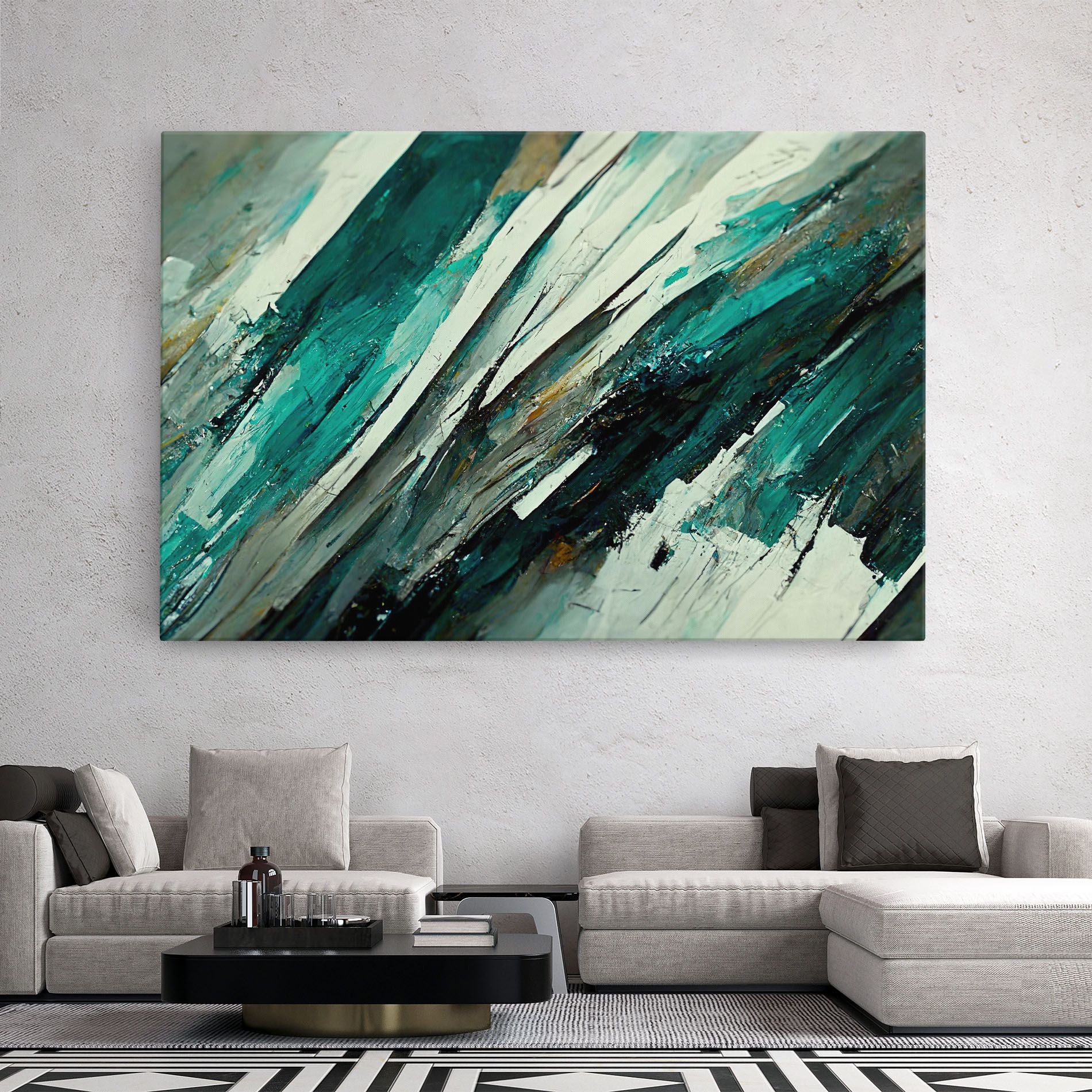 Abstract Green Artwork mockup 2