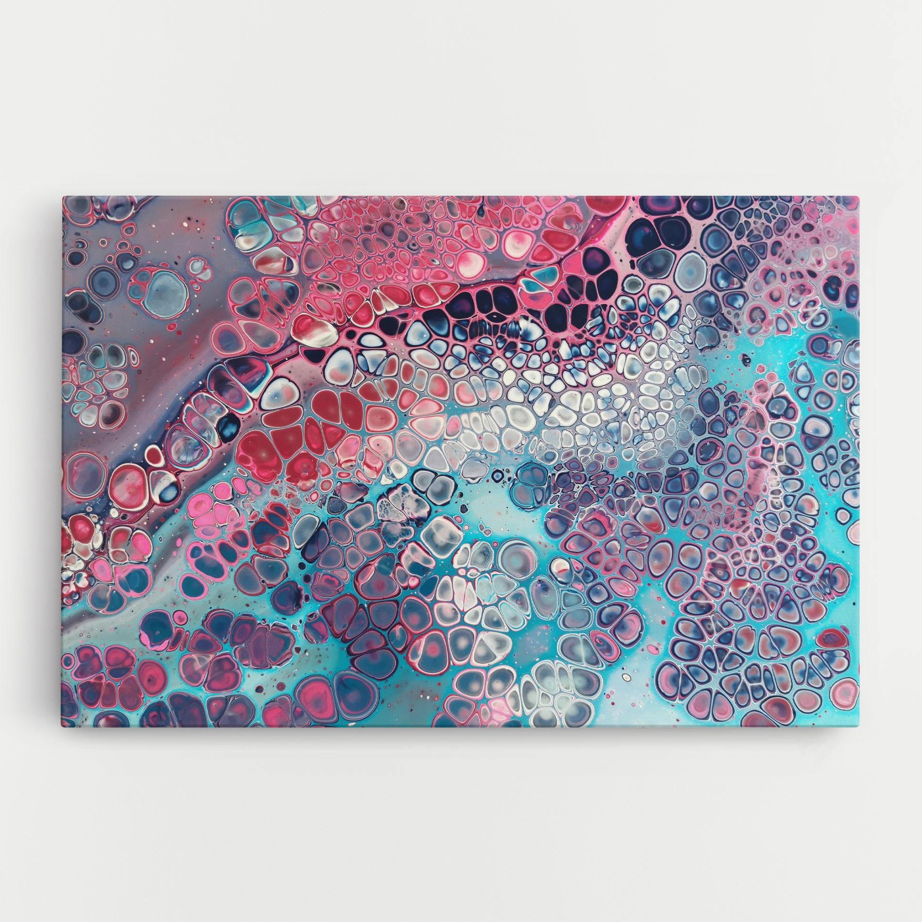 Leinwandbild Abstract Blue Objects mockup 0