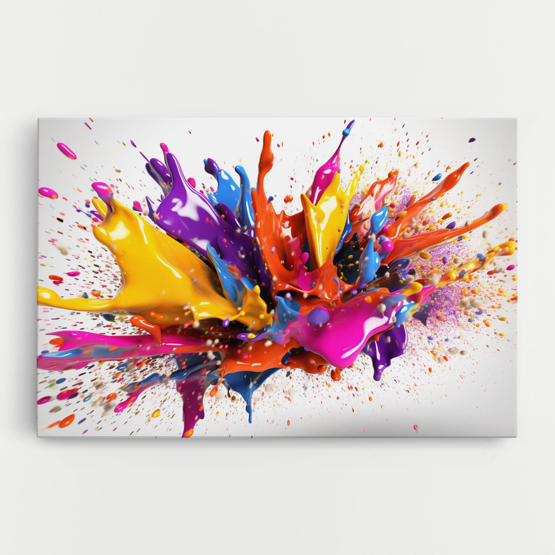 Leinwandbild Abstract Splash 3d mockup 0