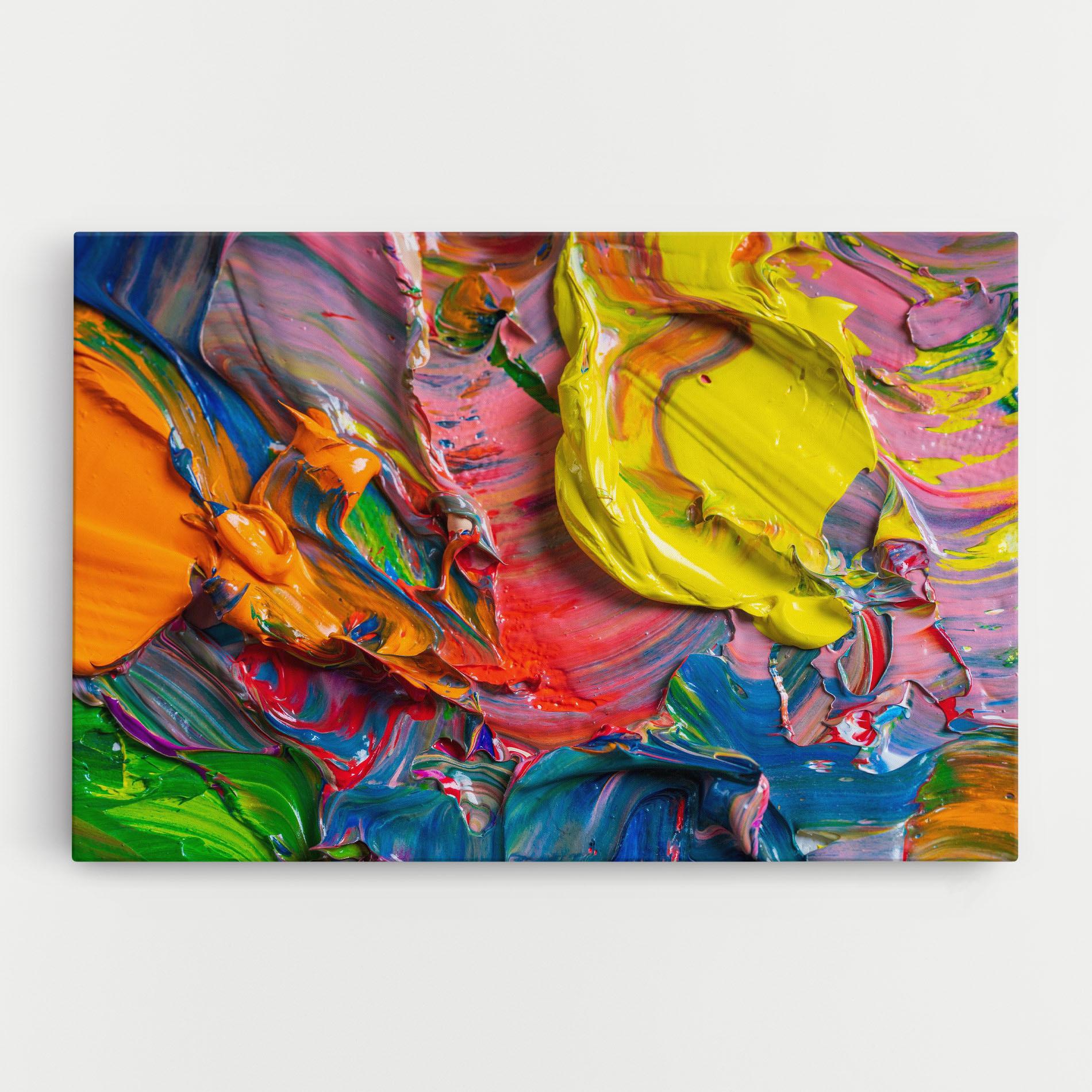 Leinwandbild Bright Oil Colors mockup 0