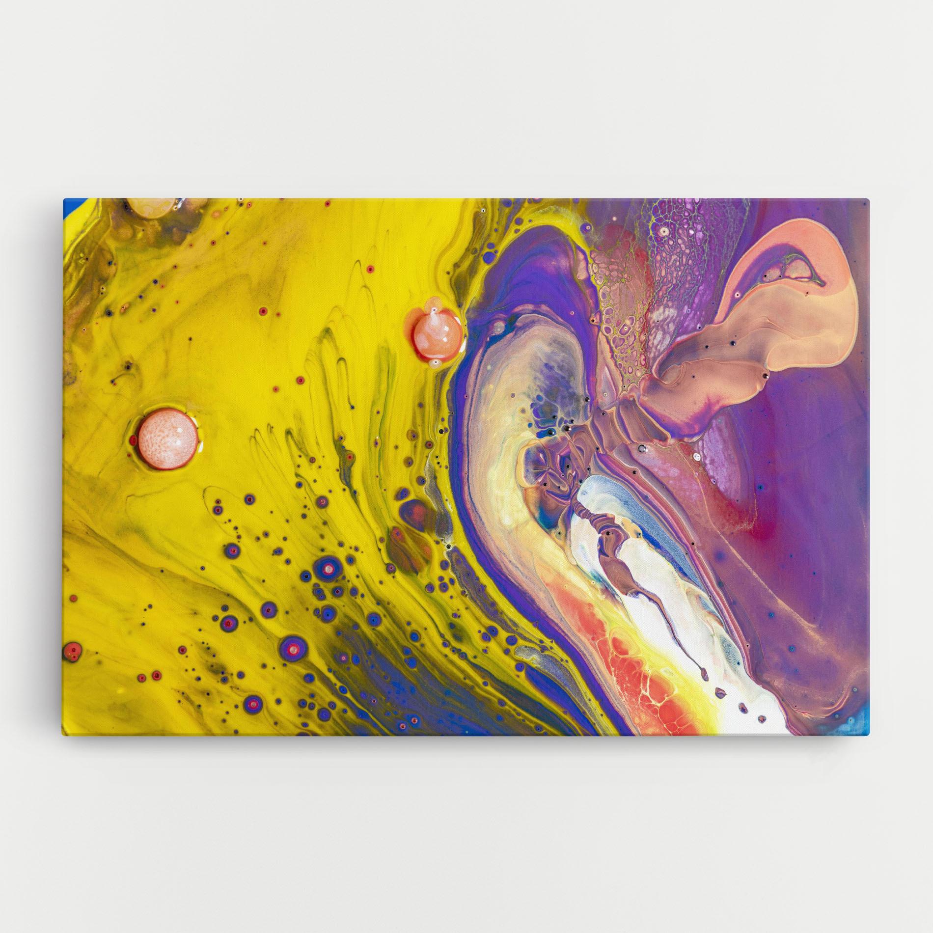 Leinwandbild Colorful Liquid Marble mockup 0