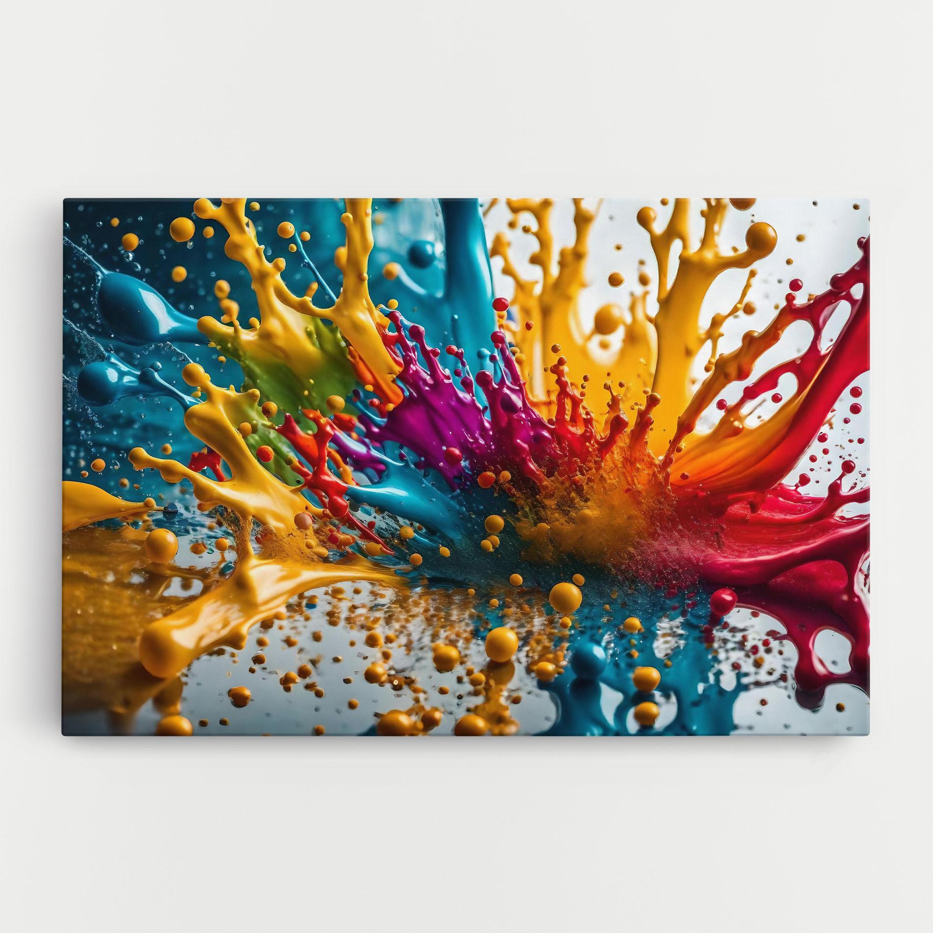 Leinwandbild Colorful Water Splash mockup 0