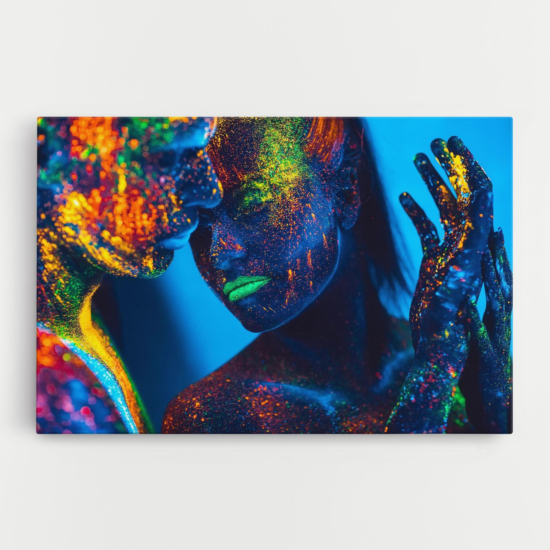 Leinwandbild Fluorescent Couple mockup 0