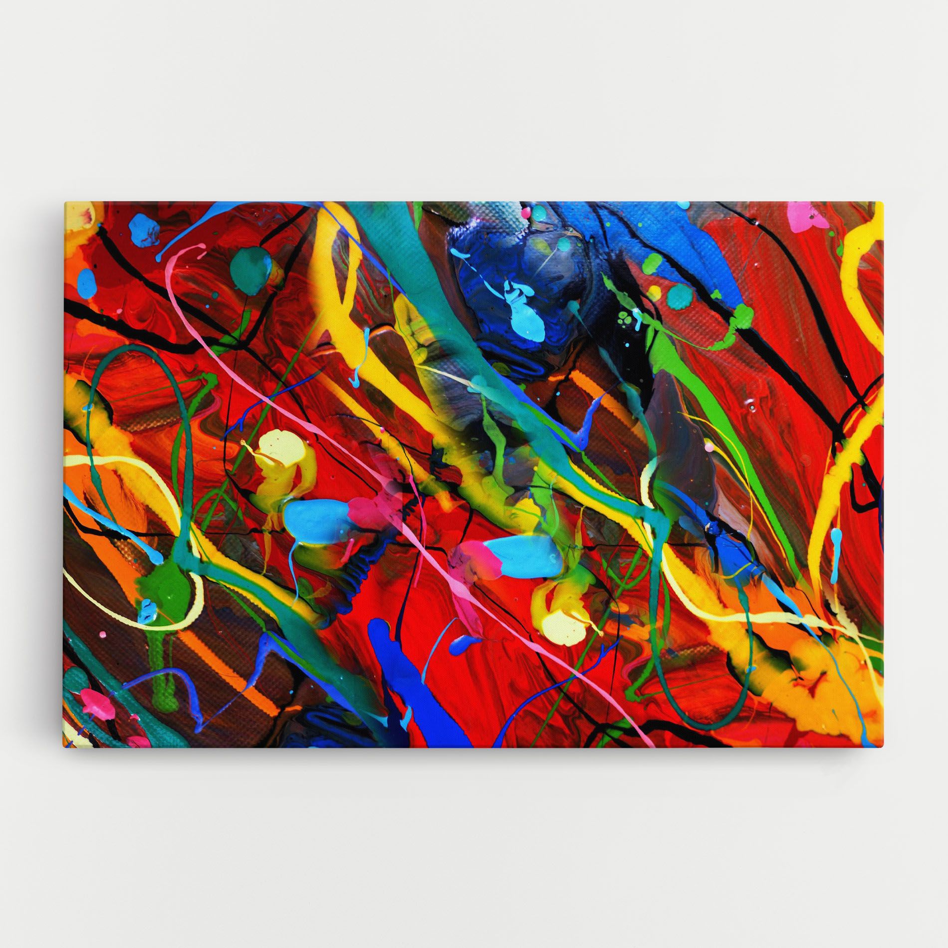 Hand Draw Red Painting mockup 0