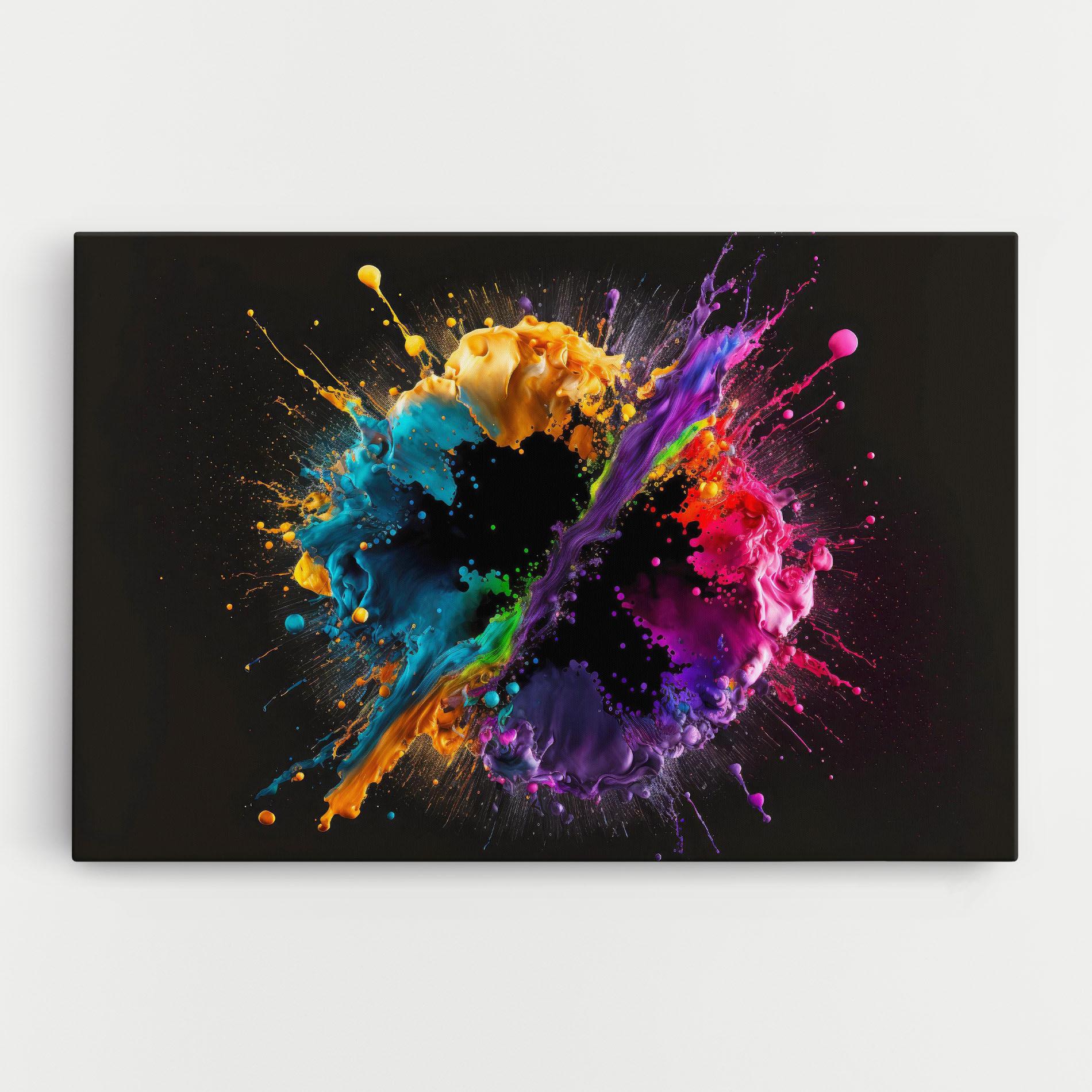 Leinwandbild Oily Splash Explosion mockup 0