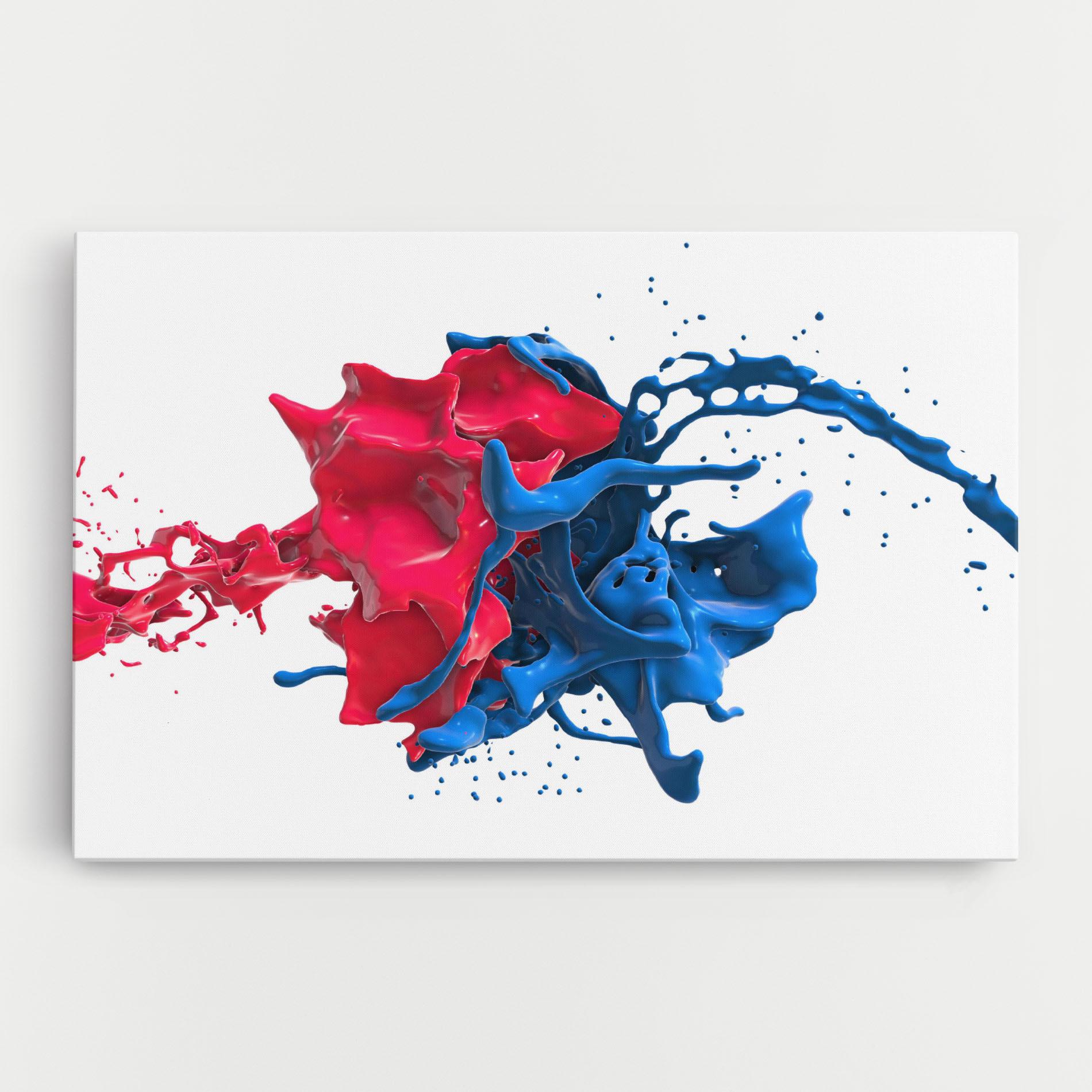 Leinwandbild Pink And Blue Splash mockup 0