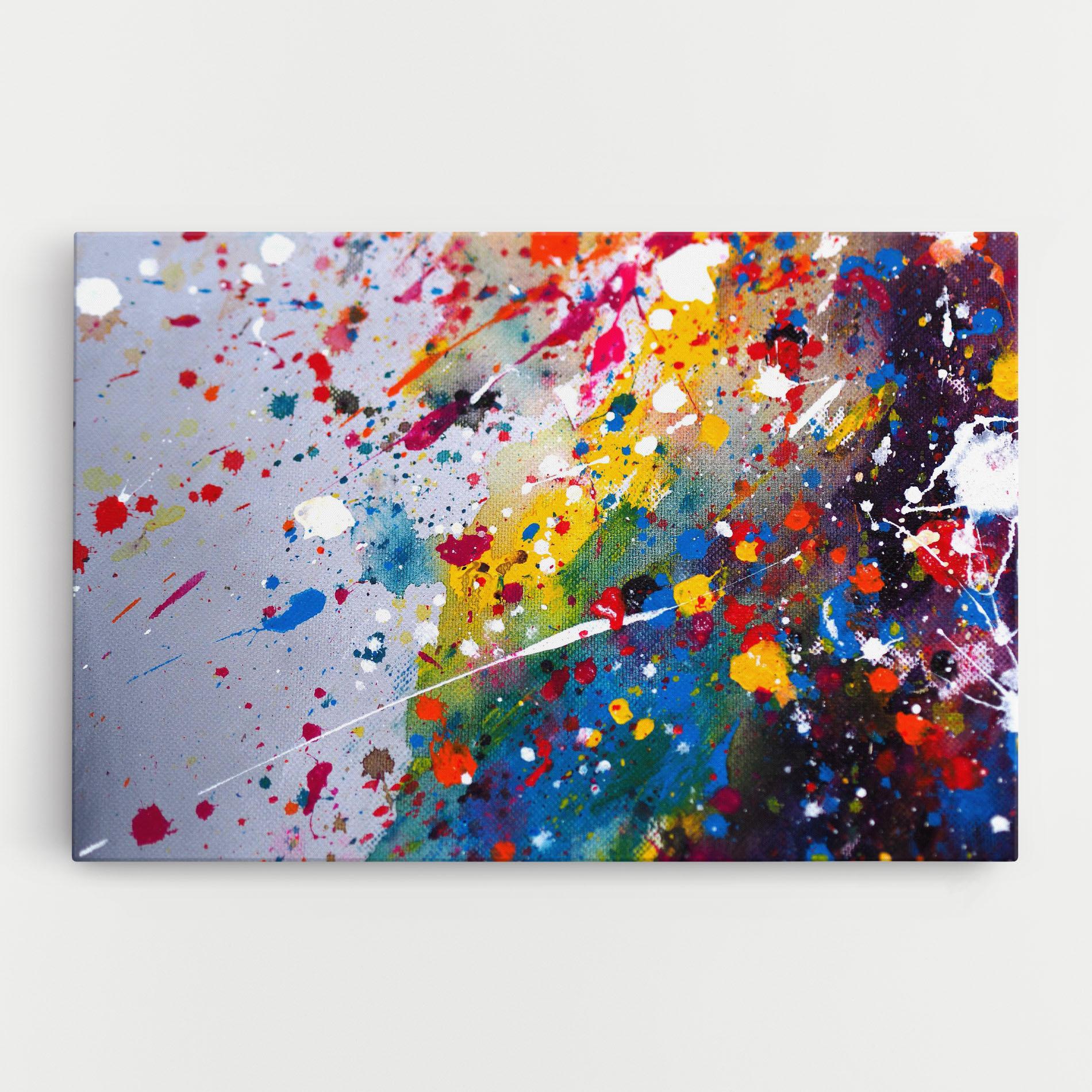 Leinwandbild Watercolor Drops mockup 0