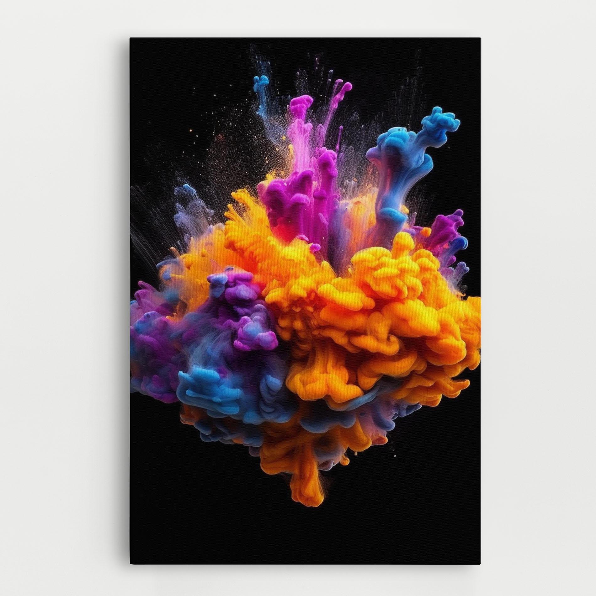 Leinwandbild Colorful Cloud Liquid mockup 0