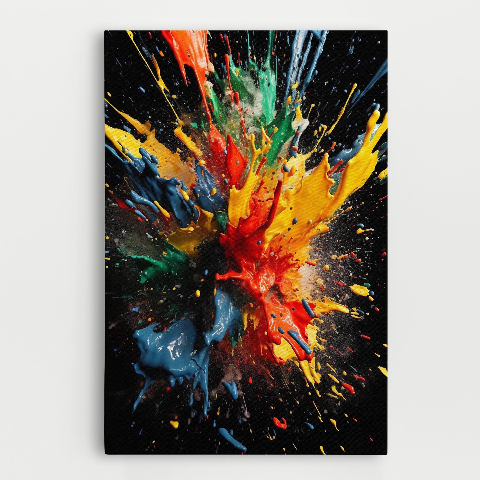 Leinwandbild Floating Color Splash mockup 0