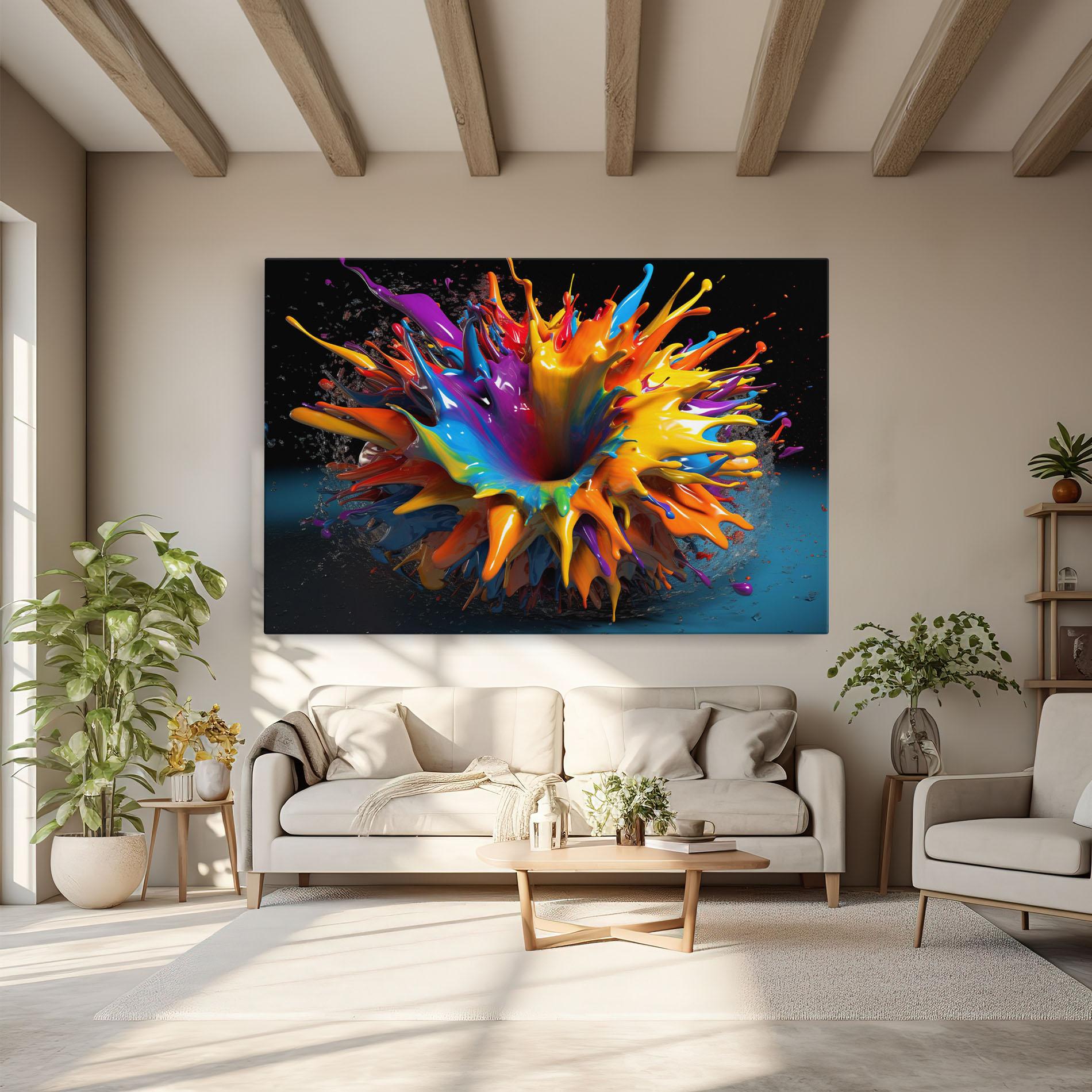 Leinwandbild 3d Color Splash mockup 6