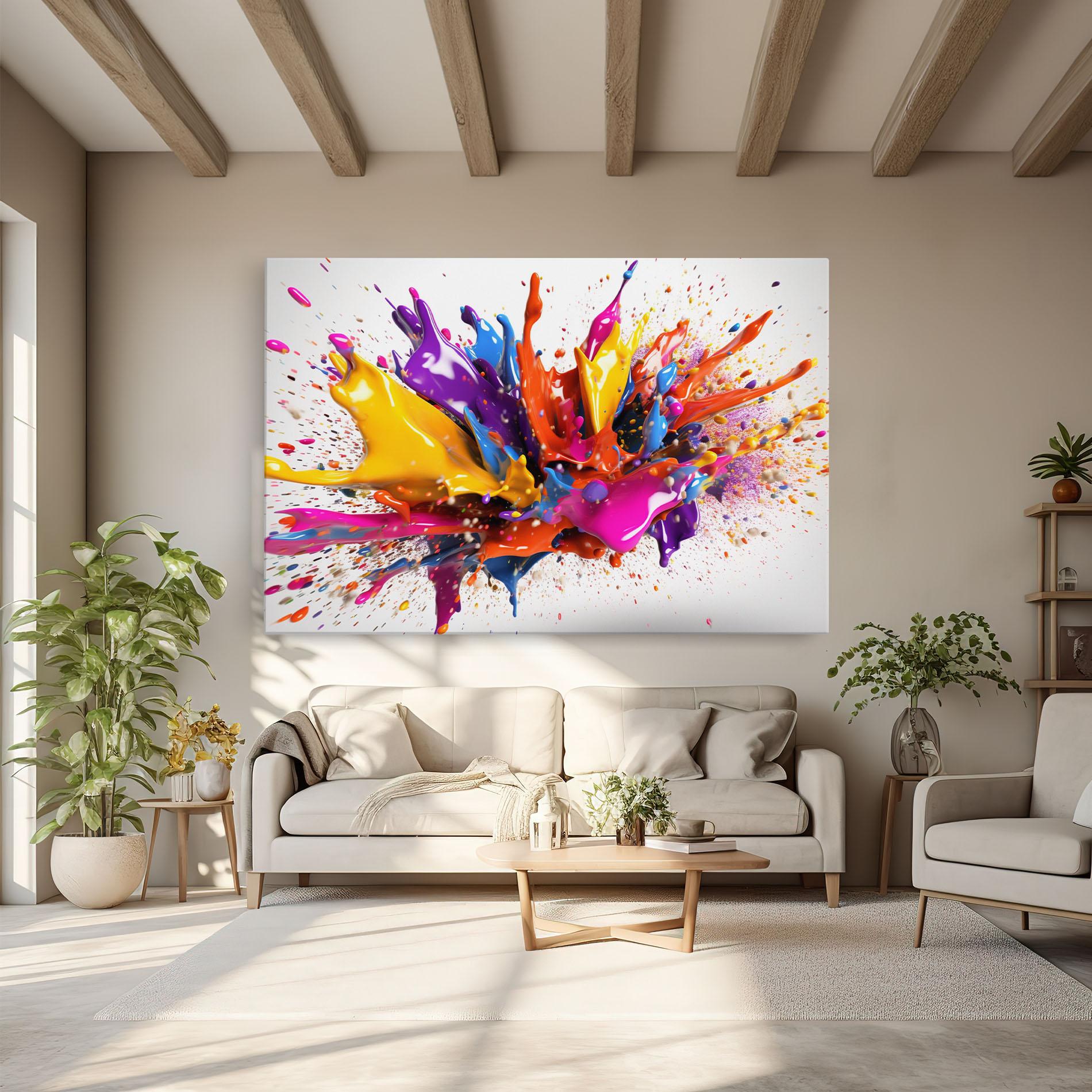 Leinwandbild Abstract Splash 3d mockup 6