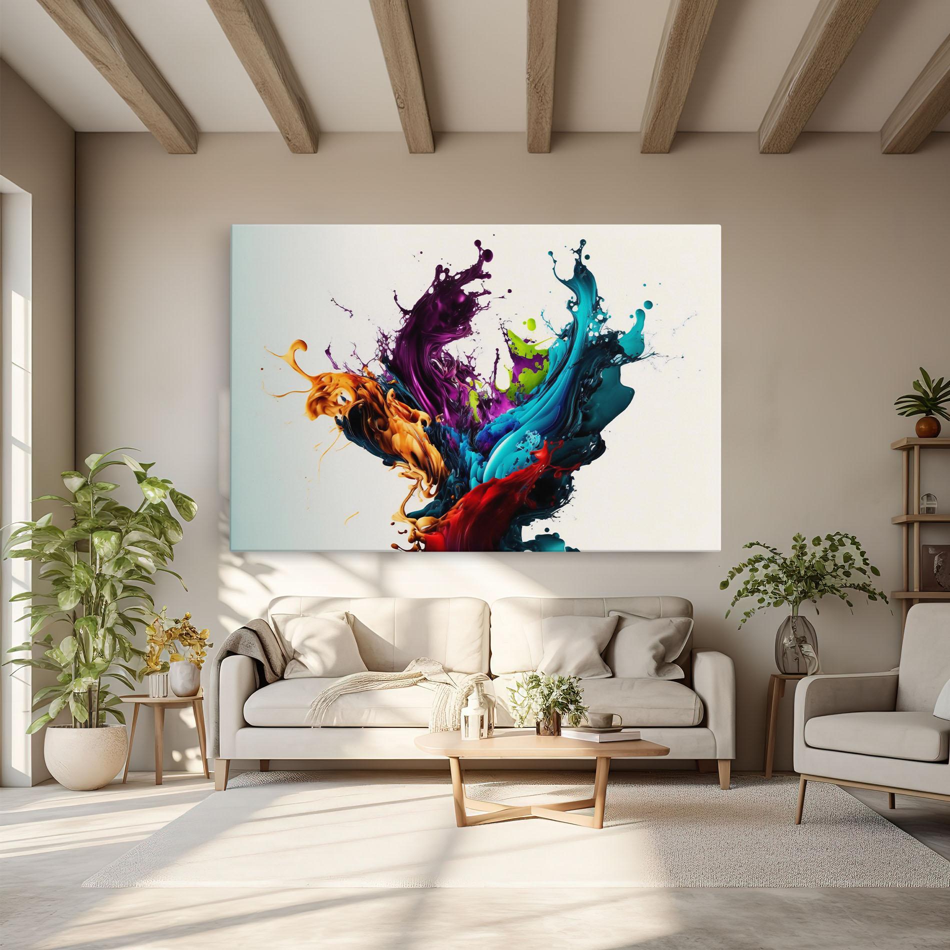 Leinwandbild Dark Purple Splash mockup 6