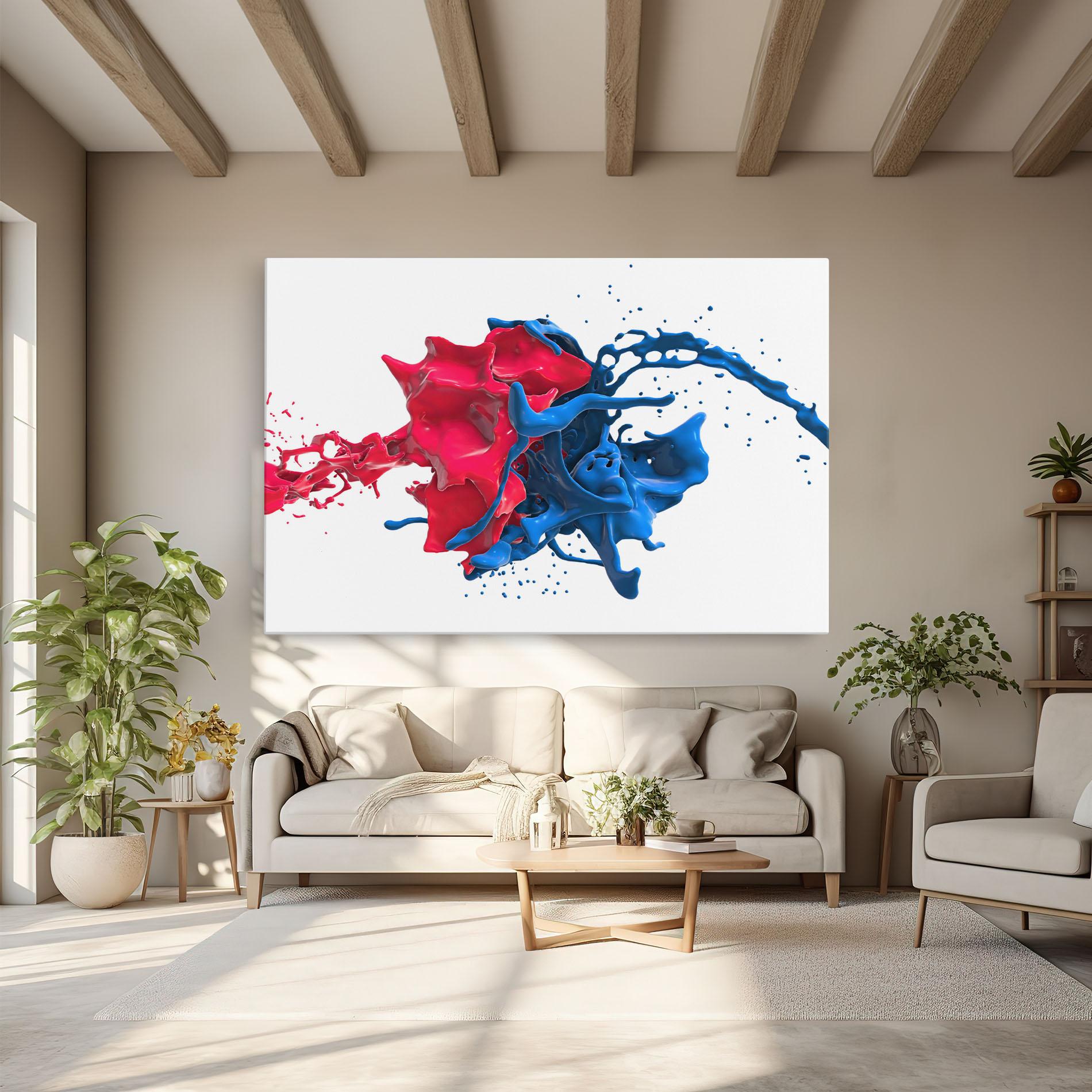 Leinwandbild Pink And Blue Splash mockup 6