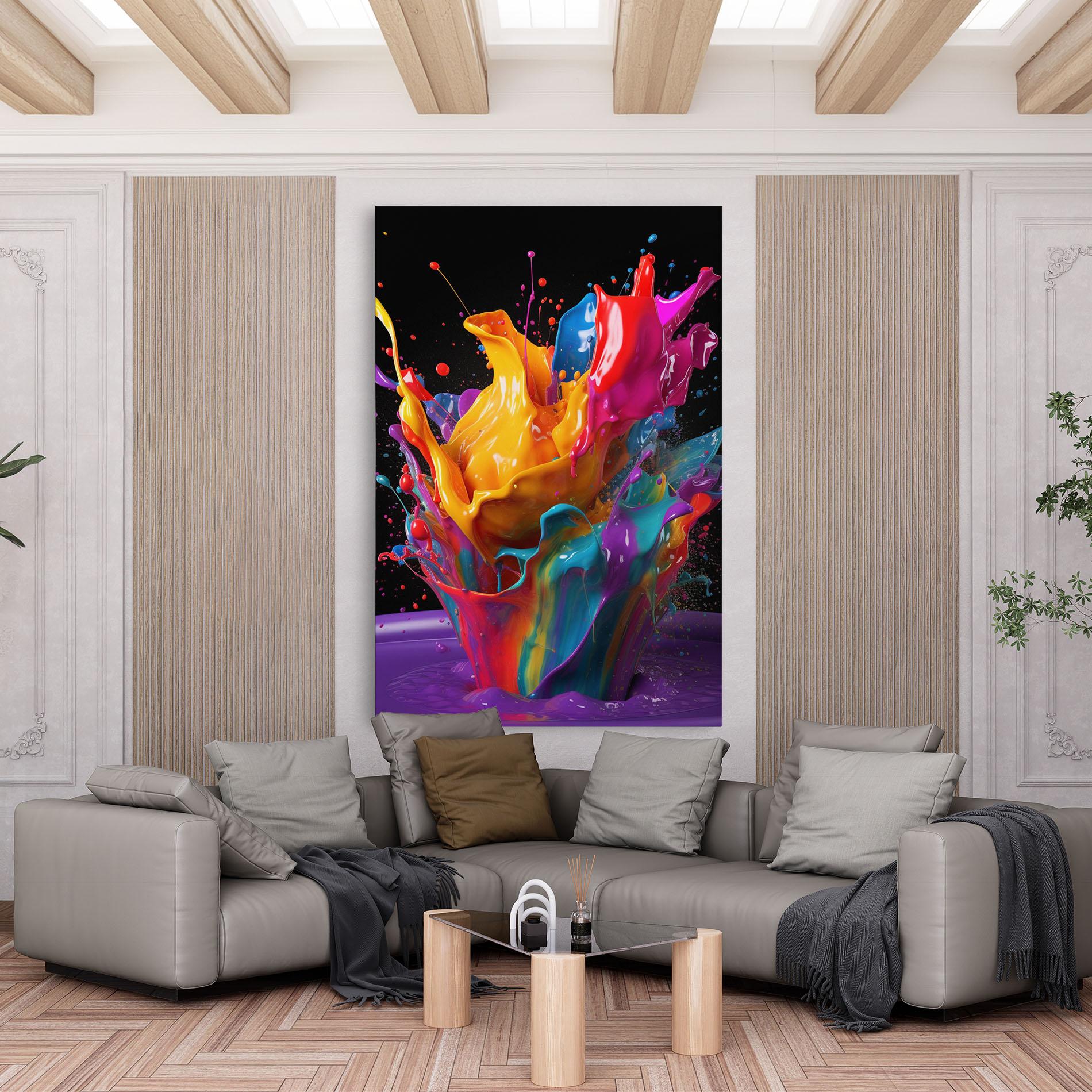 Leinwandbild Brightly Color Splashing mockup 6