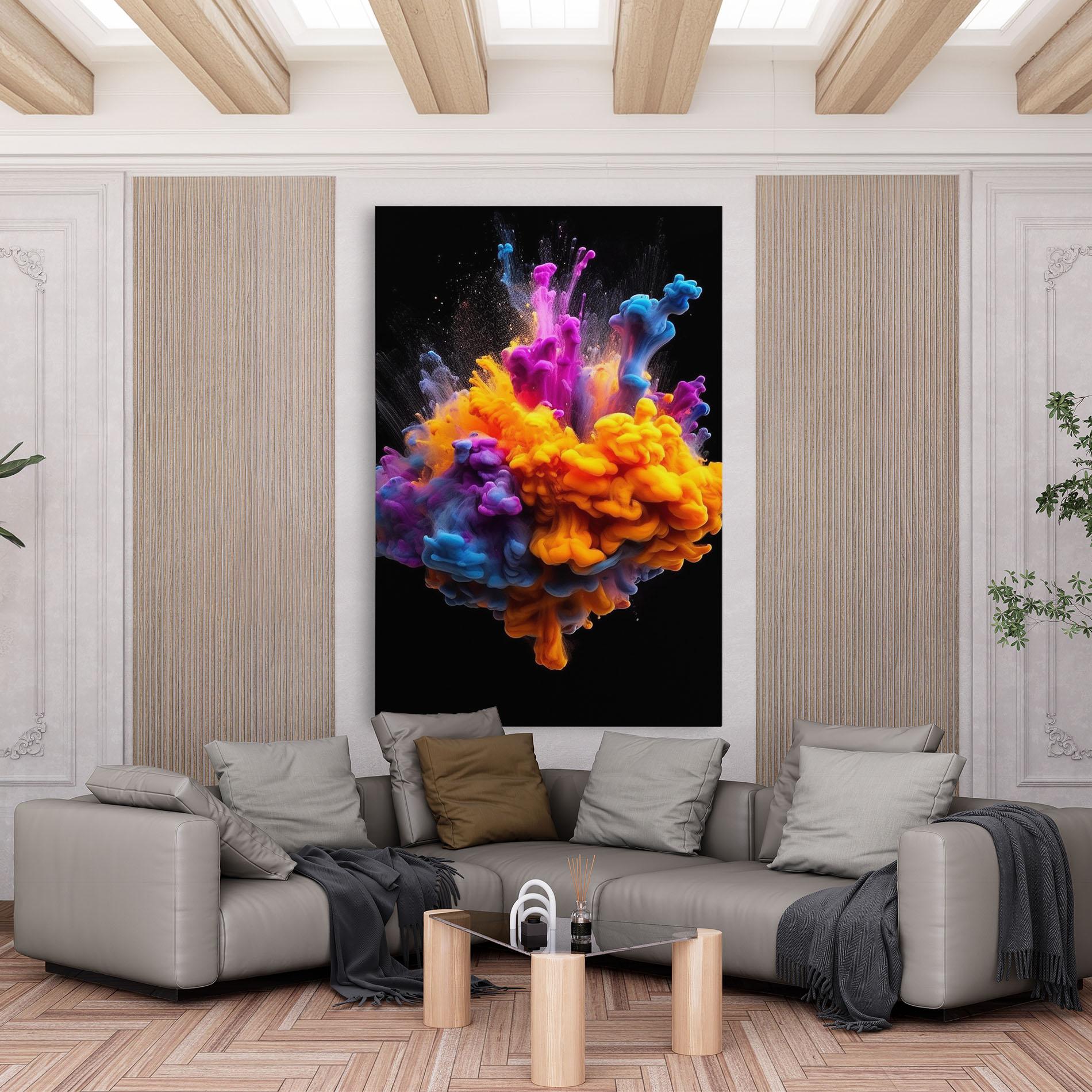 Leinwandbild Colorful Cloud Liquid mockup 6