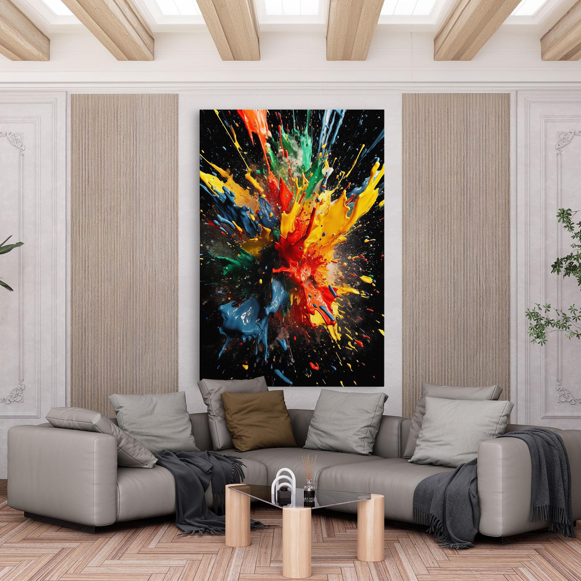 Leinwandbild Floating Color Splash mockup 6