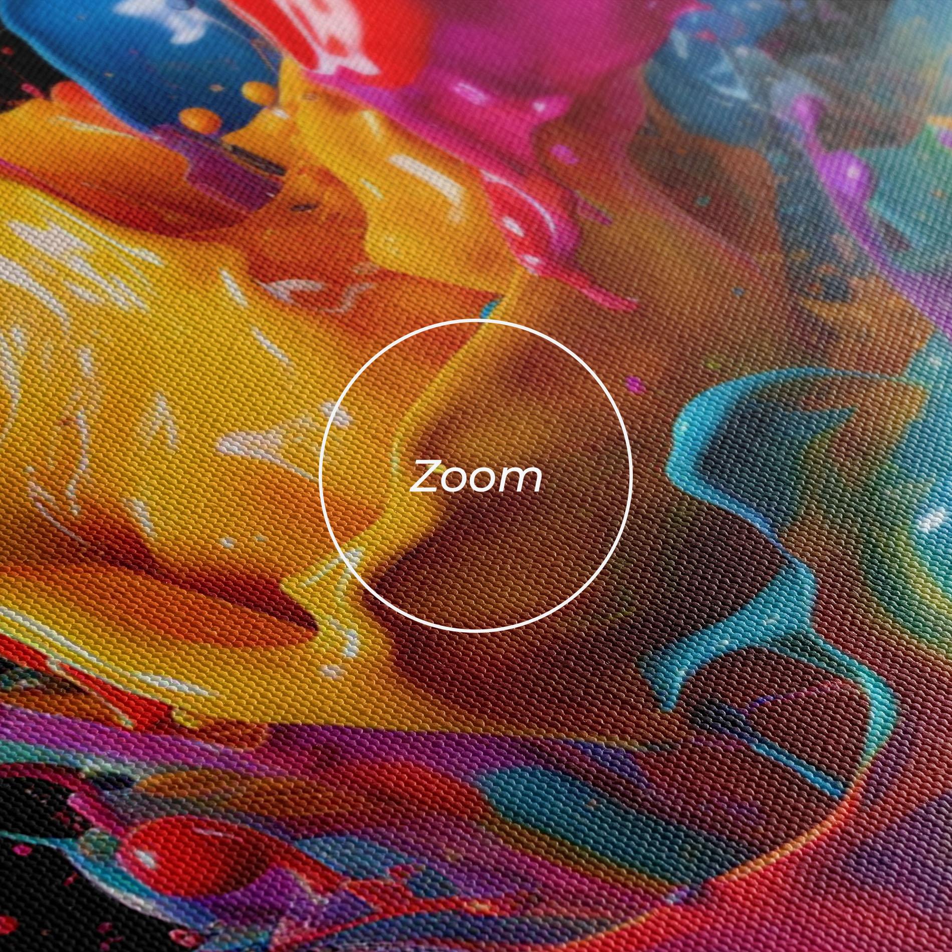 Leinwandbild Brightly Color Splashing mockup 3