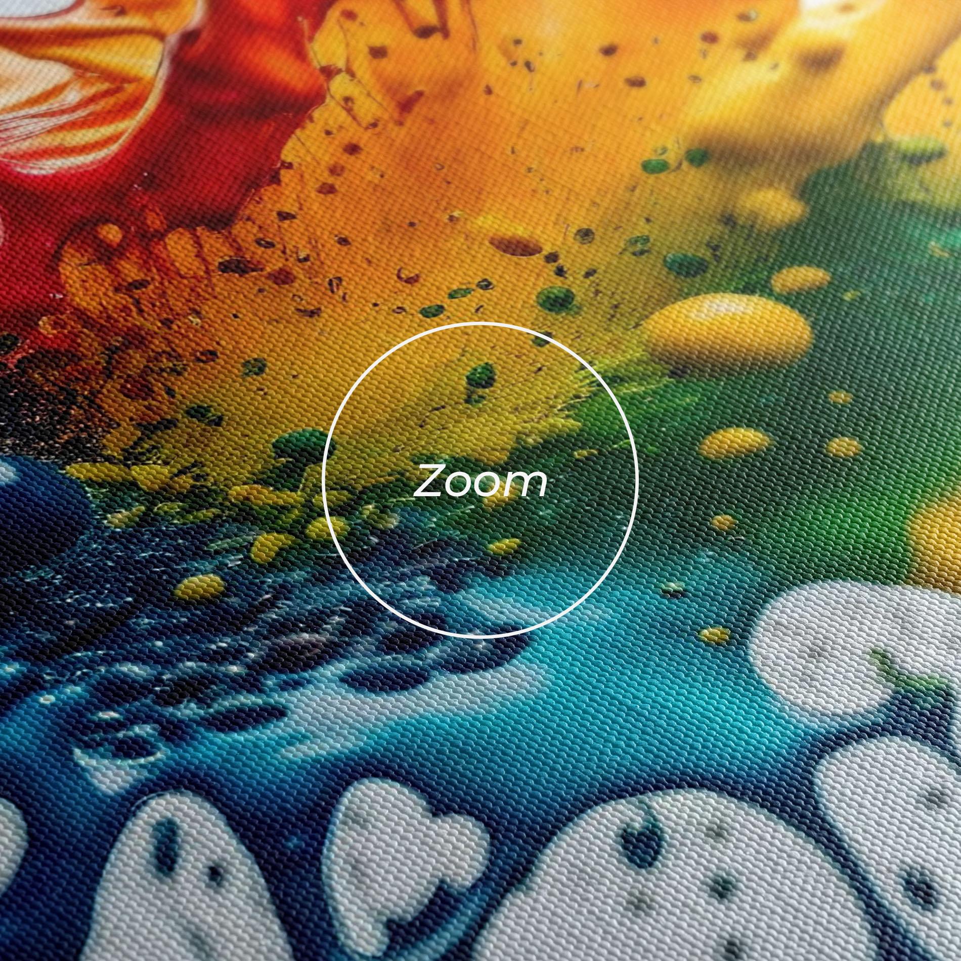 Leinwandbild Colorful Splash Rainbow mockup 3