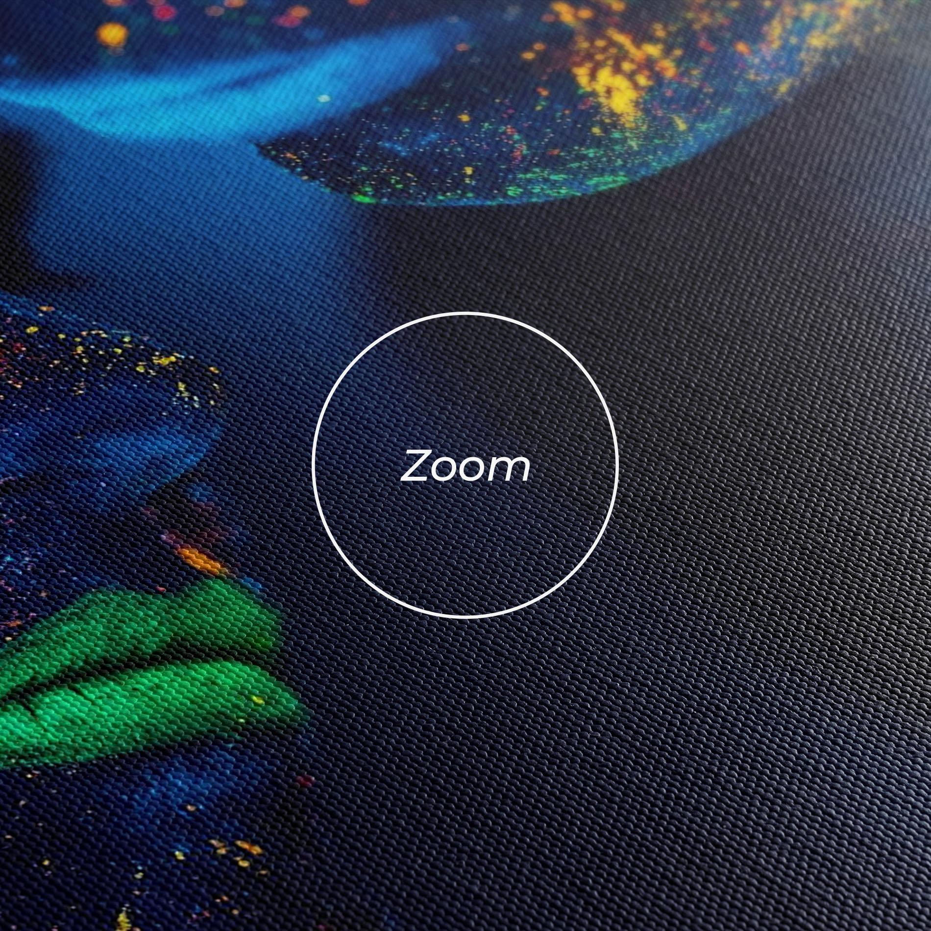 Leinwandbild Fluorescent Green Lips mockup 3