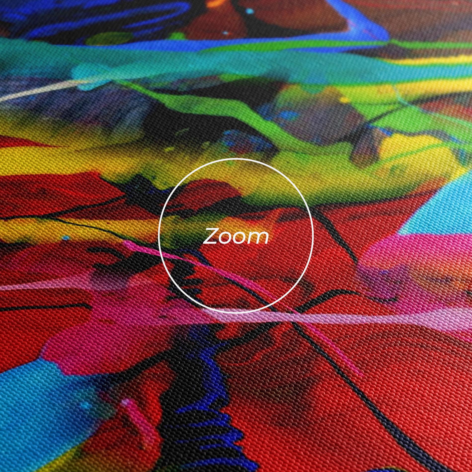 Leinwandbild Hand Draw Red Painting mockup 3