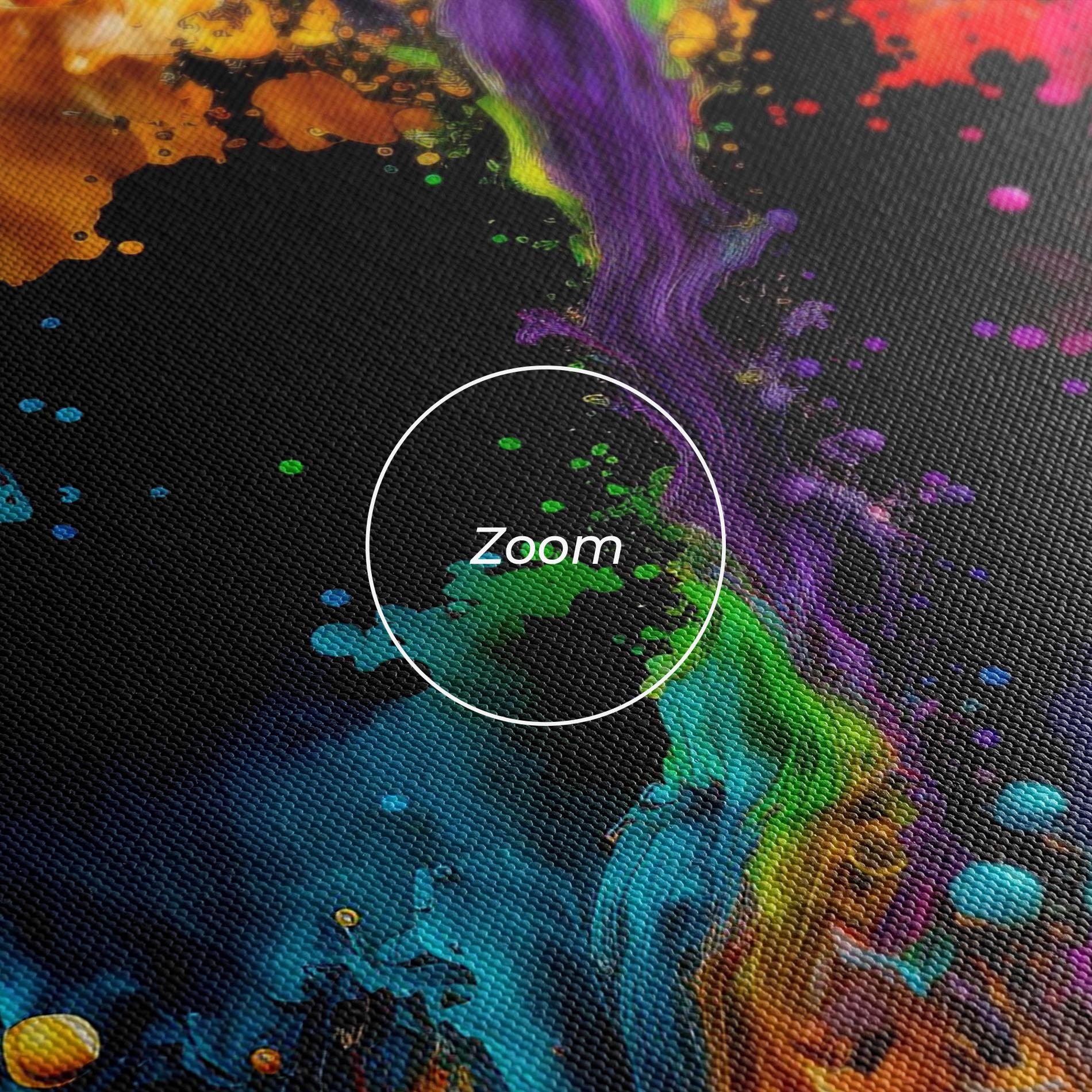 Leinwandbild Oily Splash Explosion mockup 3