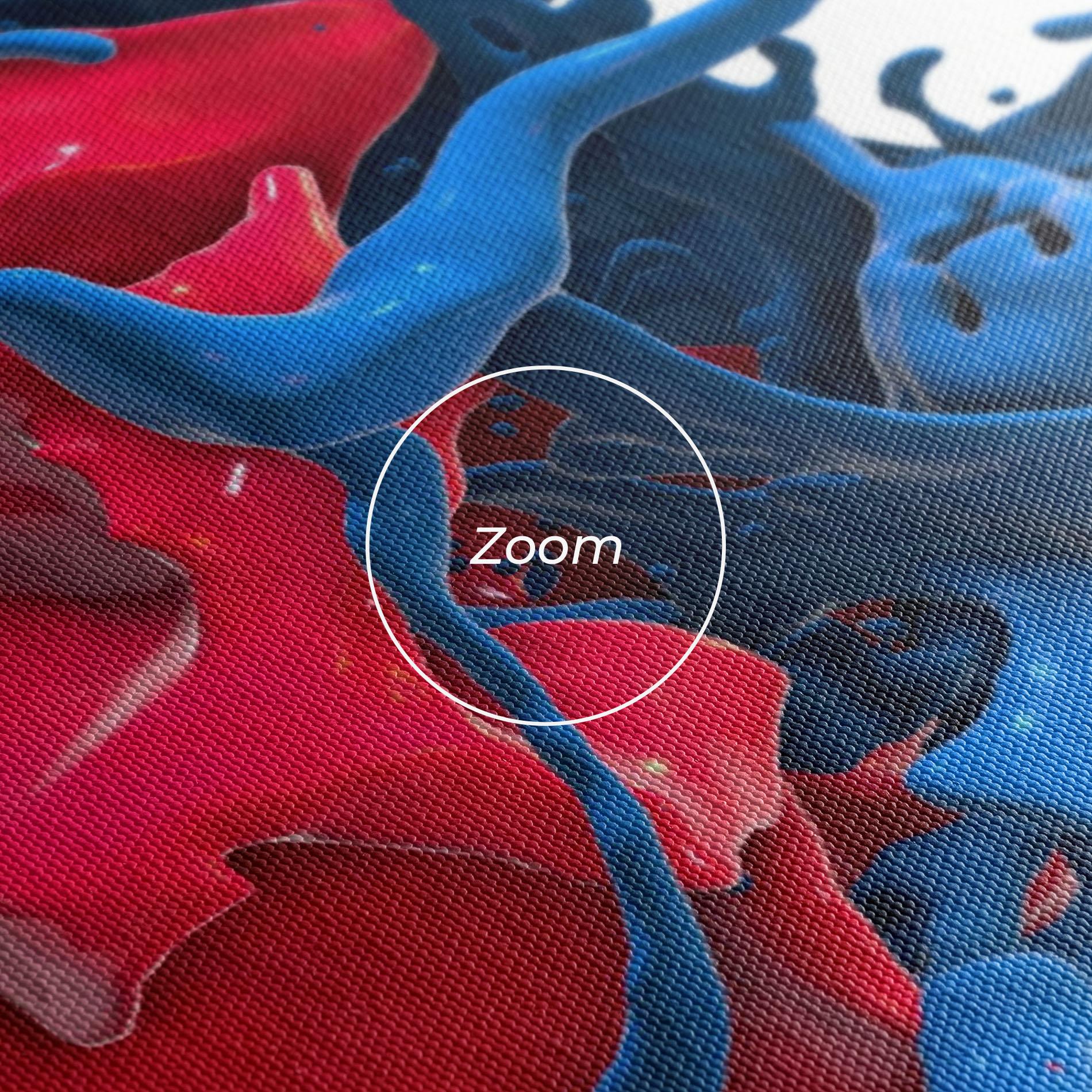 Leinwandbild Pink And Blue Splash mockup 3