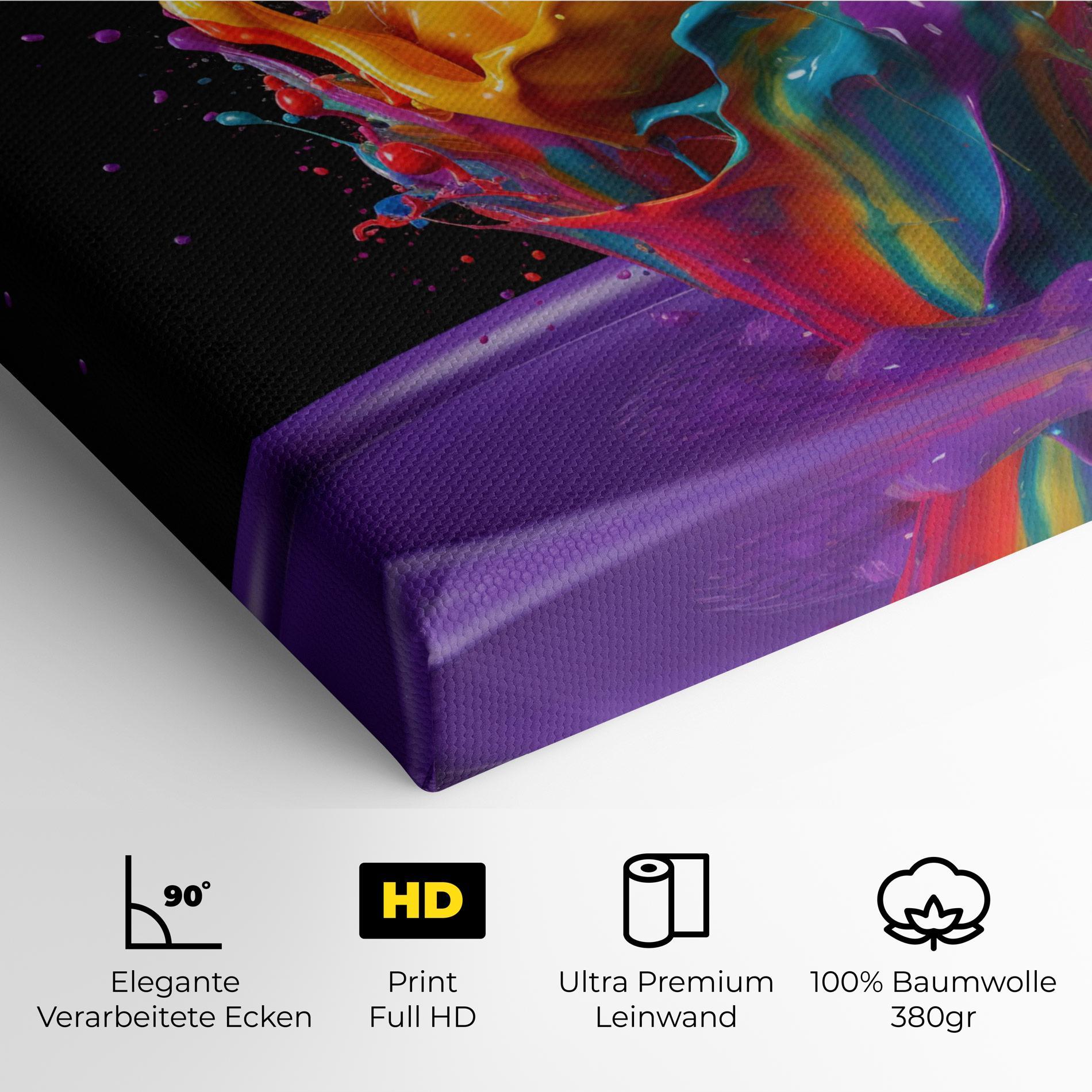 Leinwandbild Brightly Color Splashing mockup 4