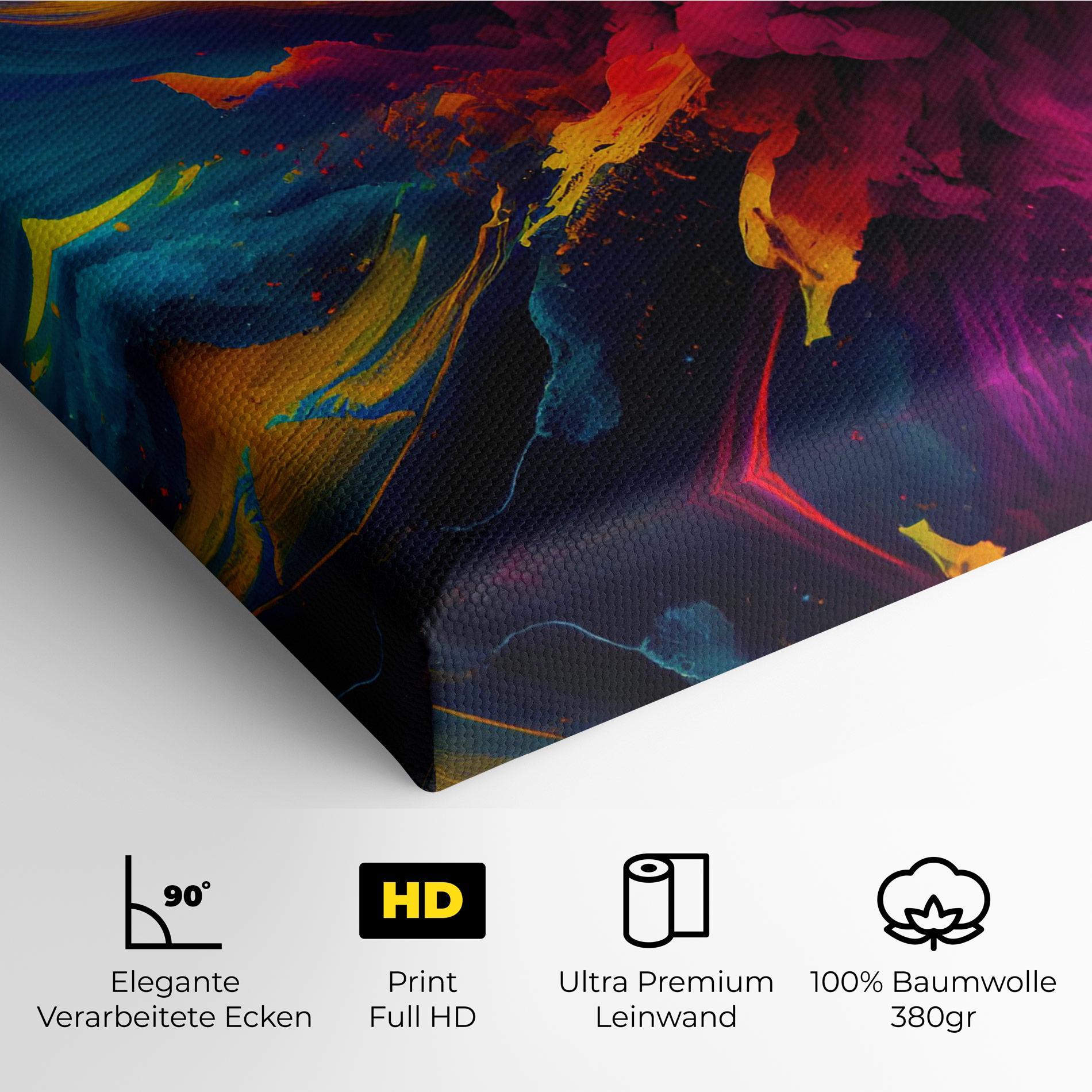 Leinwandbild Colorful Paint Explosion mockup 4