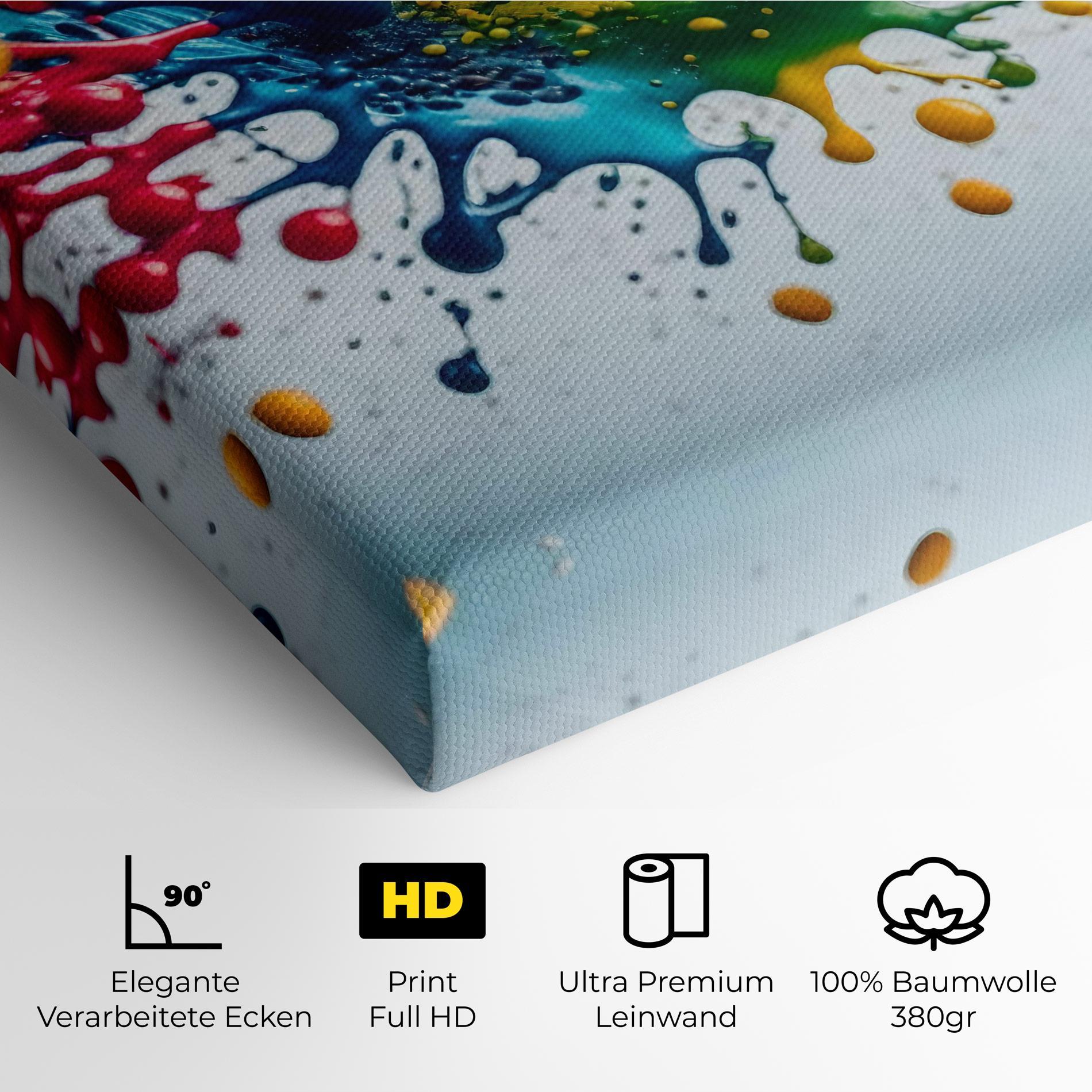 Leinwandbild Colorful Splash Rainbow mockup 4