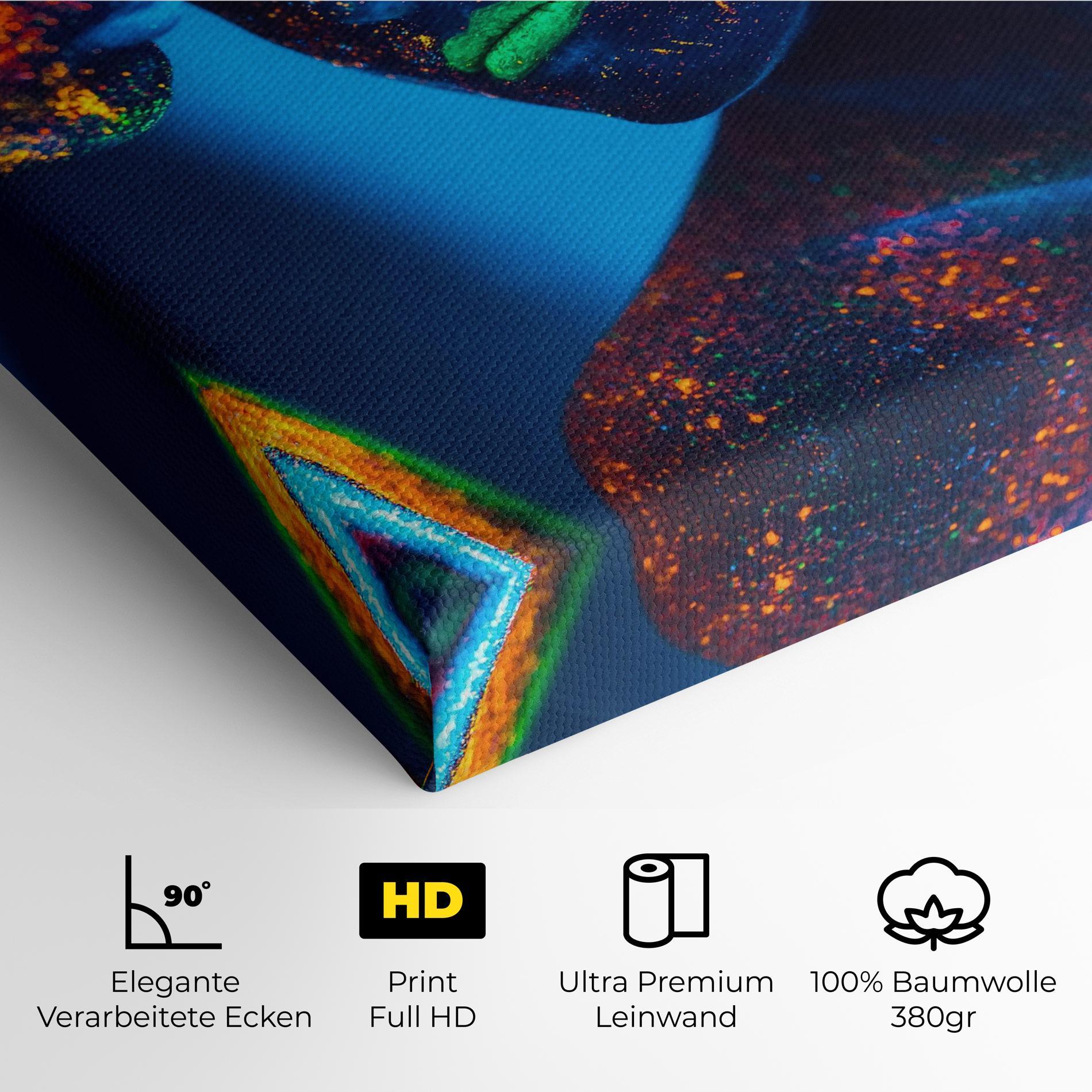 Leinwandbild Fluorescent Couple mockup 4